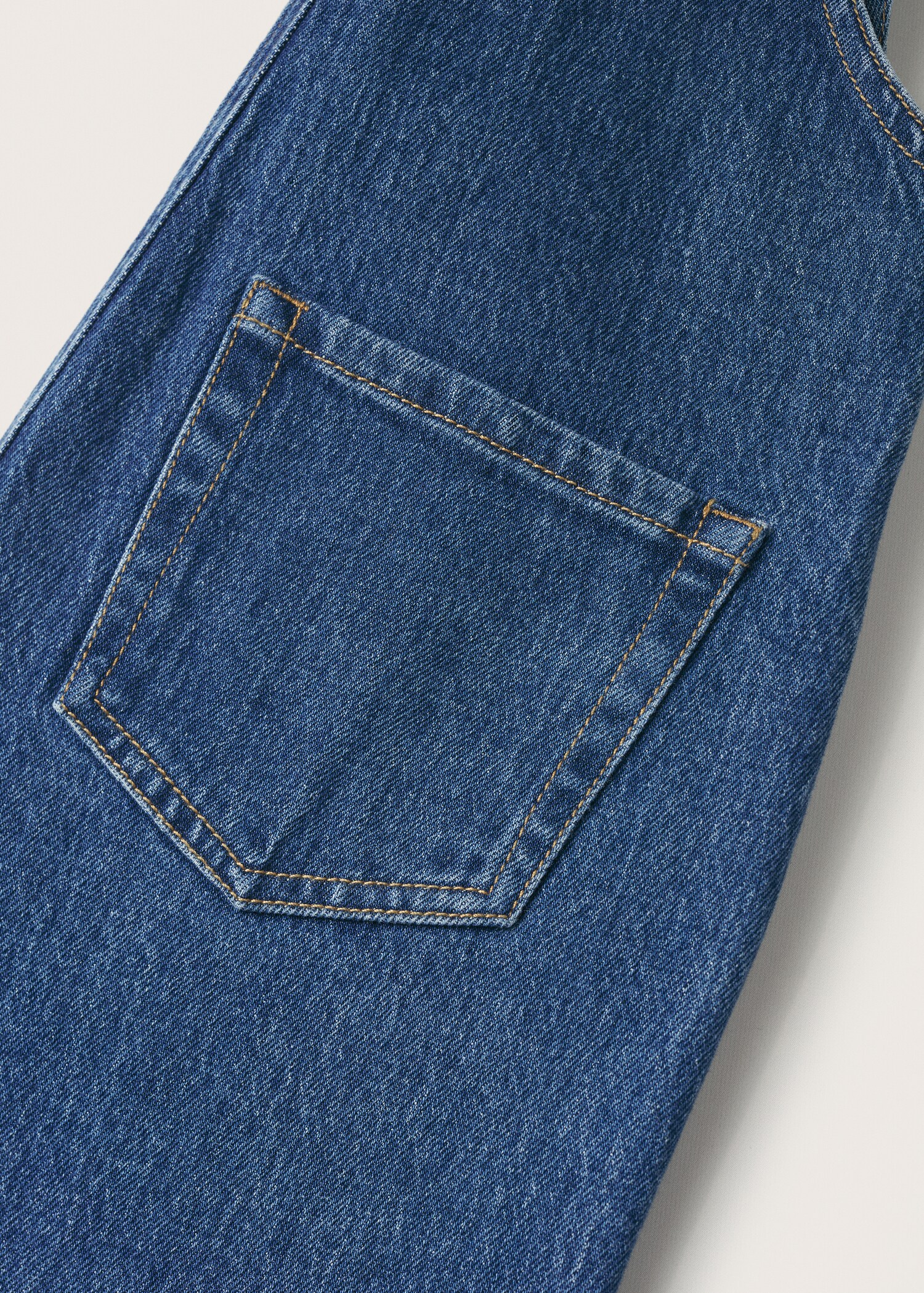Wide-leg denim dungarees - Details of the article 8