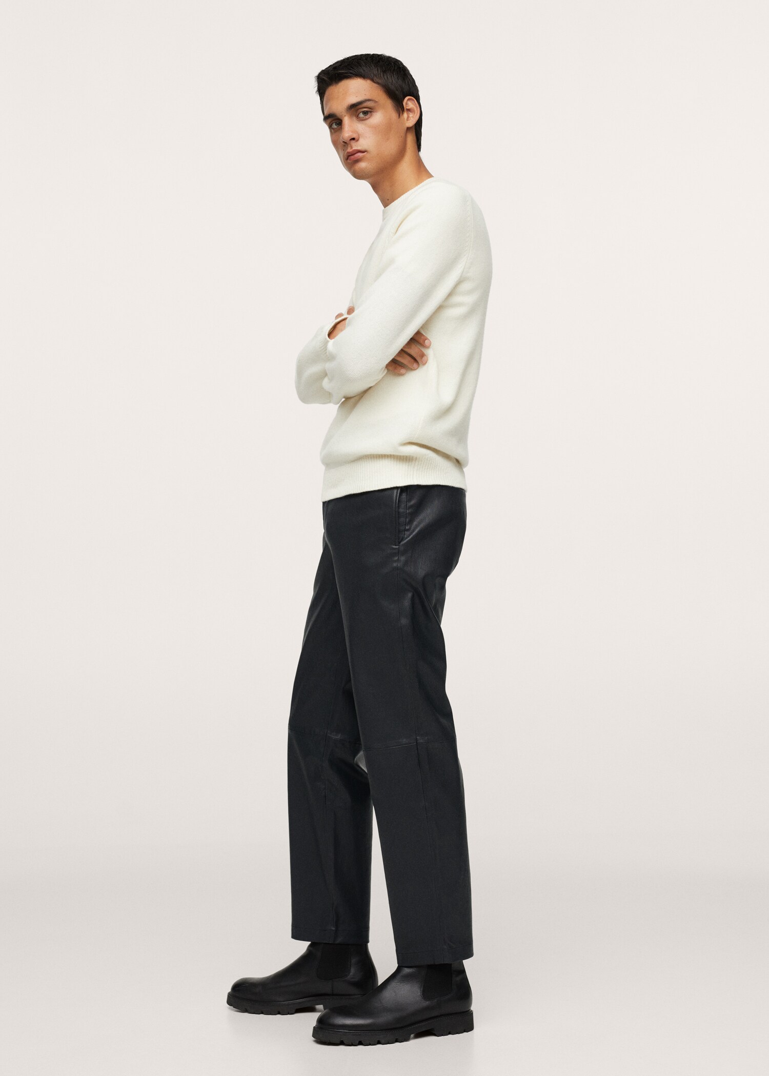 Pantalón piel regular fit - Detalle del artículo 1