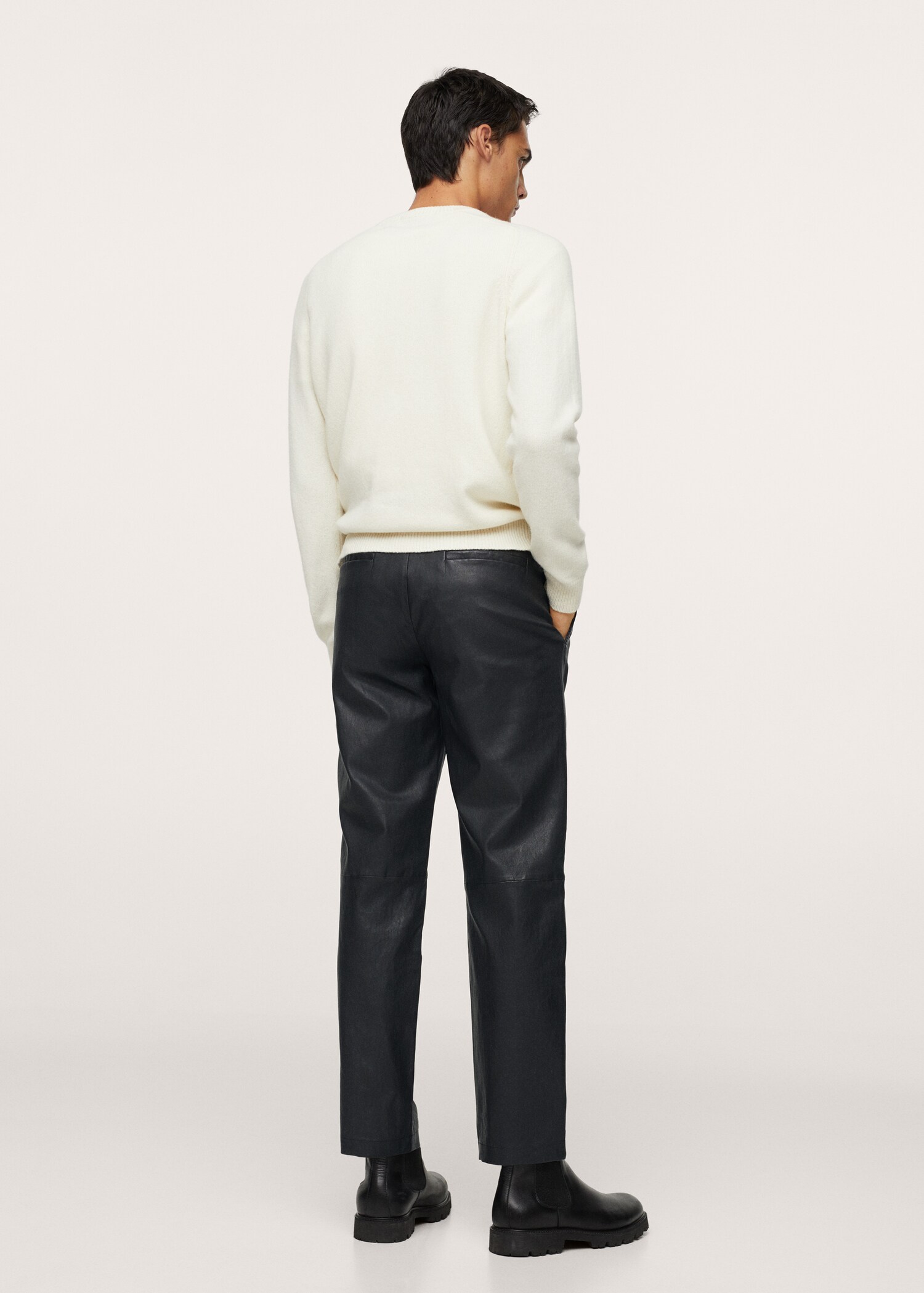 Pantalón piel regular fit - Reverso del artículo