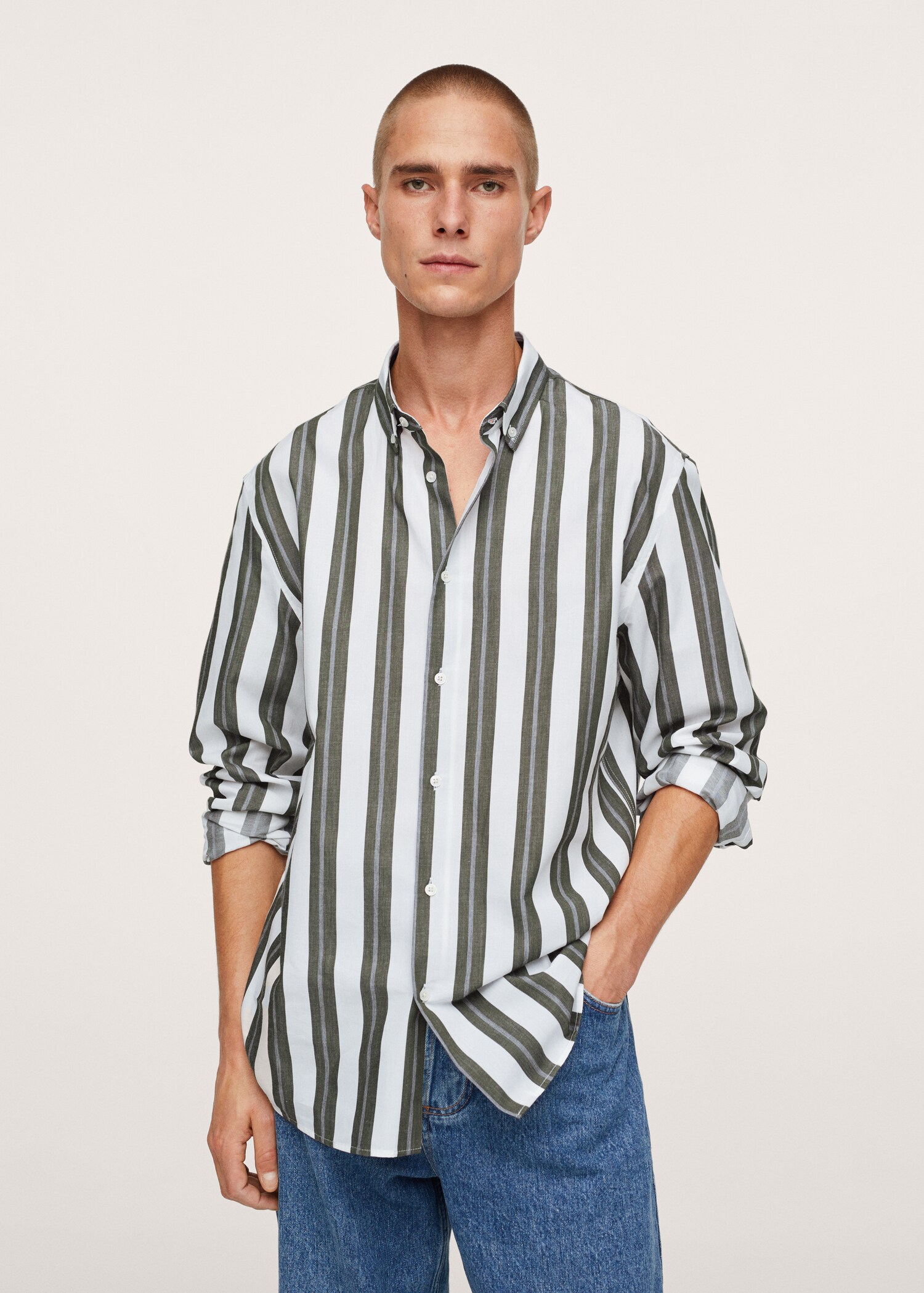 Camisa vestir regular fit ratlles - Pla mig