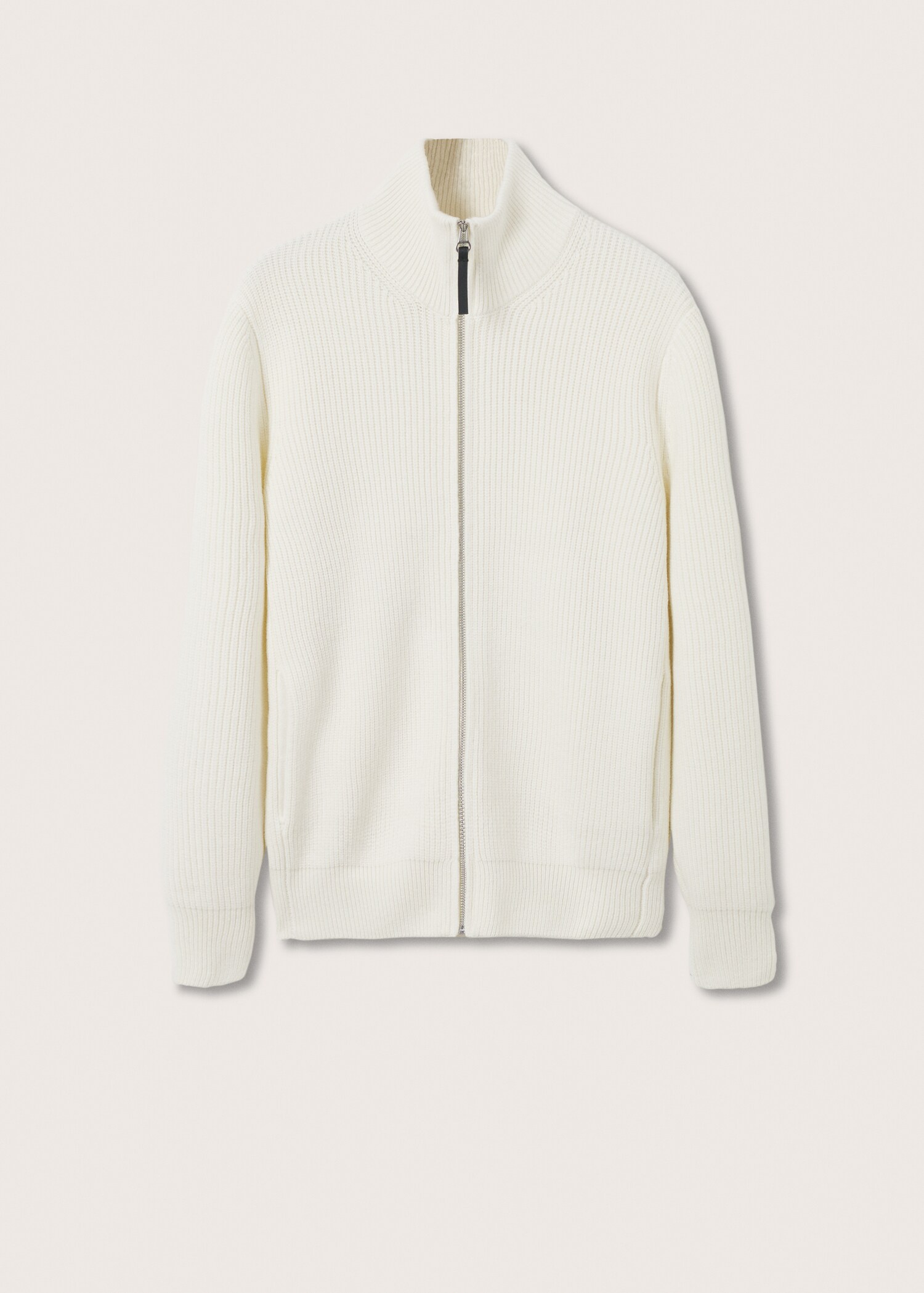Vlněný kardigan na zip - Zboží bez modelu