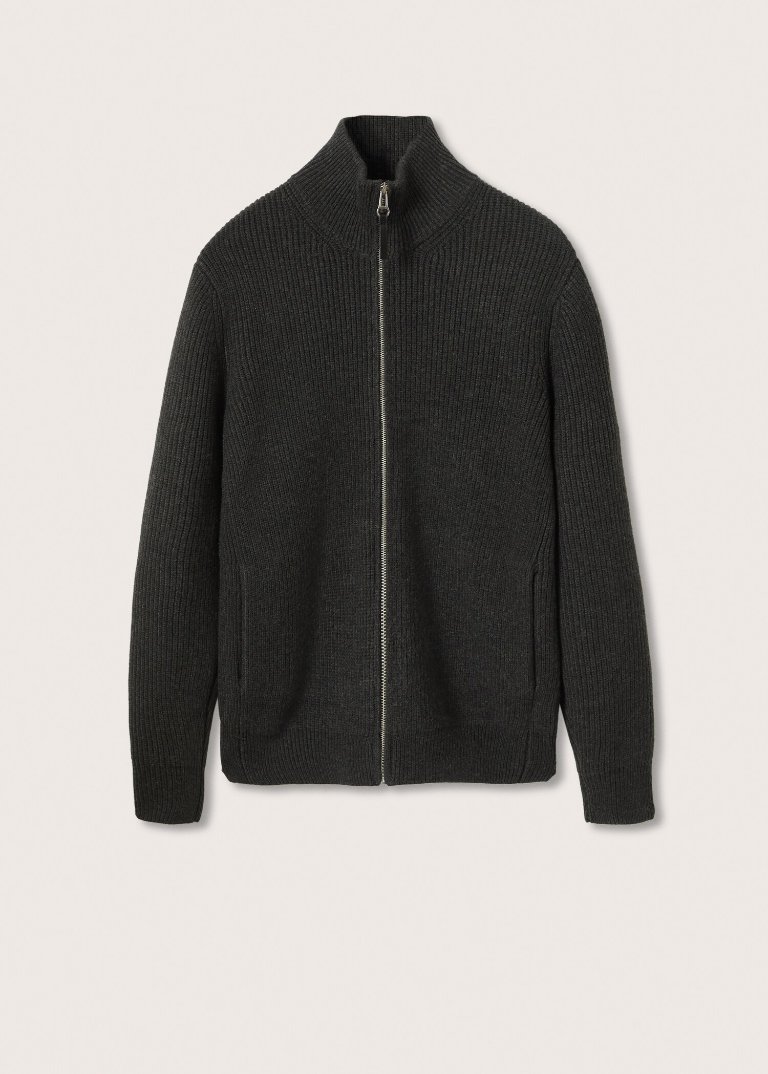 Vlněný kardigan na zip - Zboží bez modelu