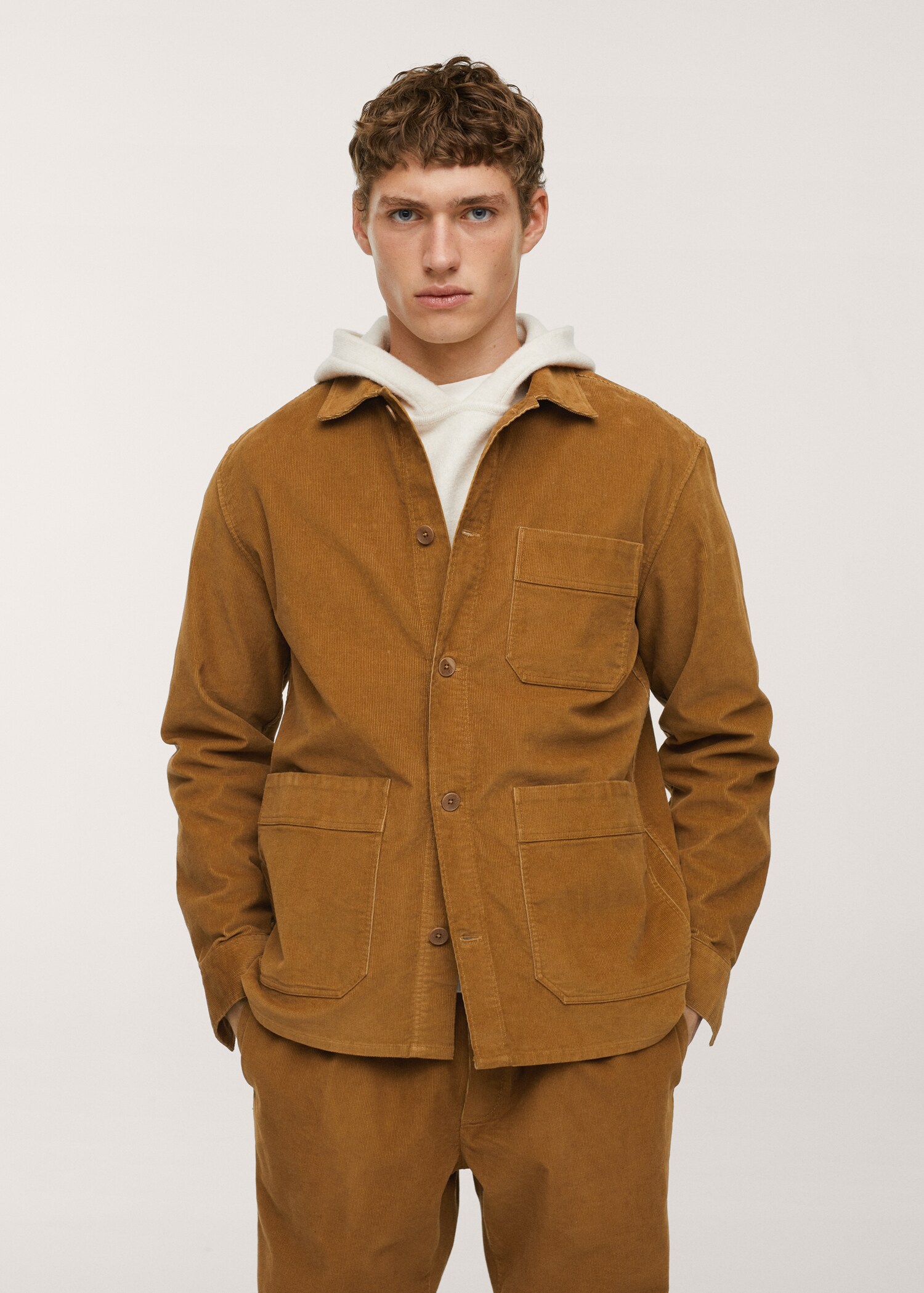 Worker corduroy overshirt - Medium plane