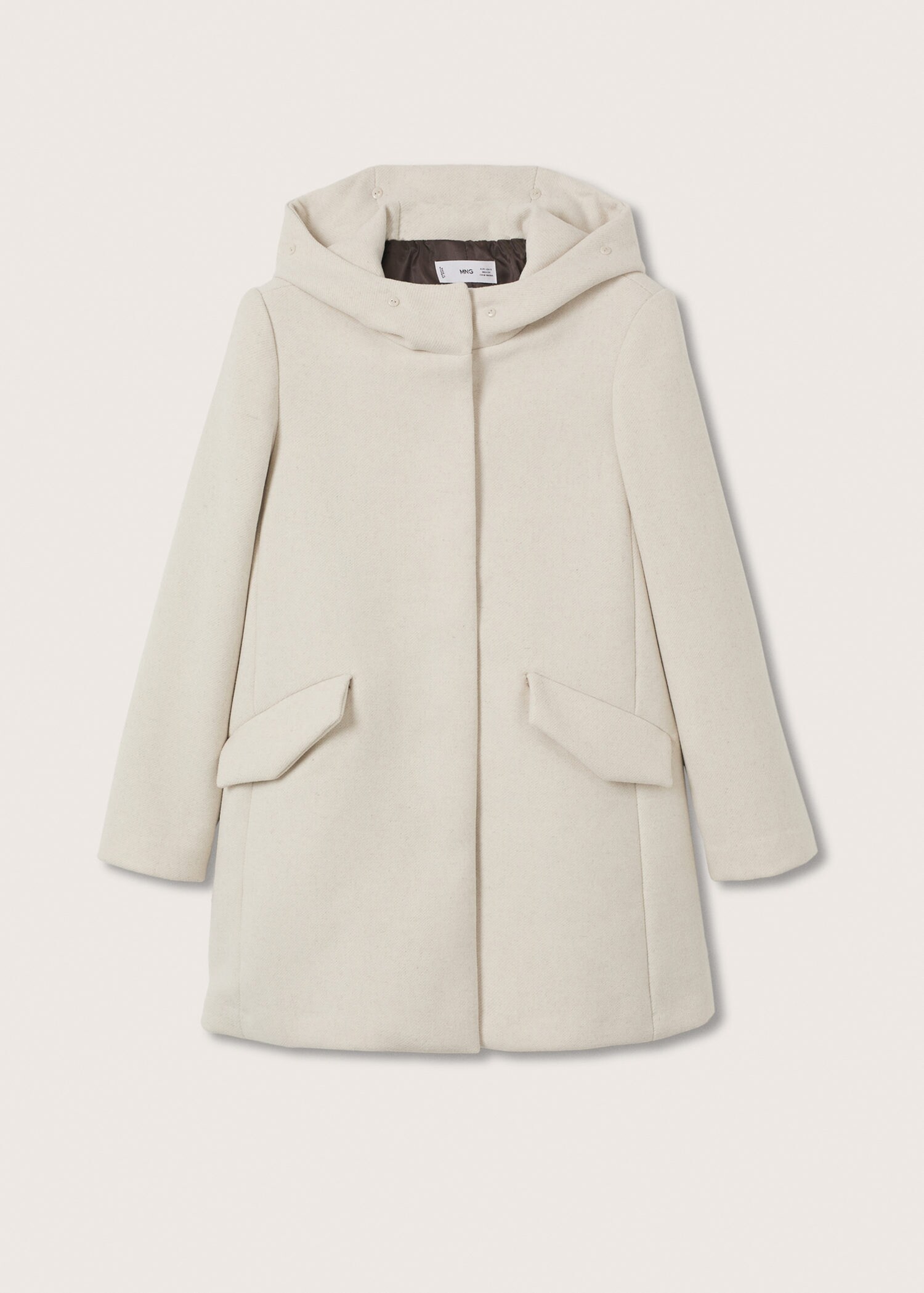 Faux fur hooded coat removable - Details of the article 9