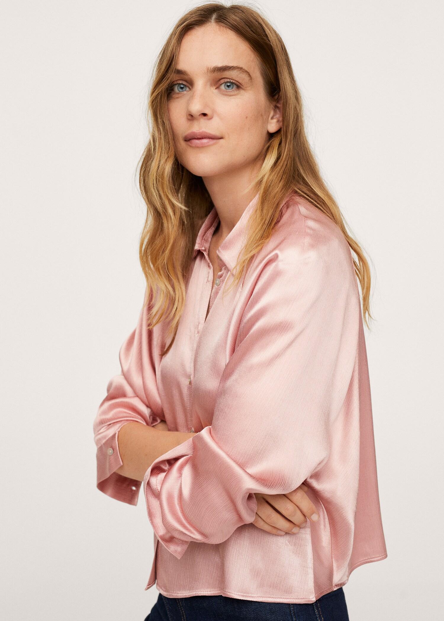 Camisa fluida satinada - Detalle del artículo 2