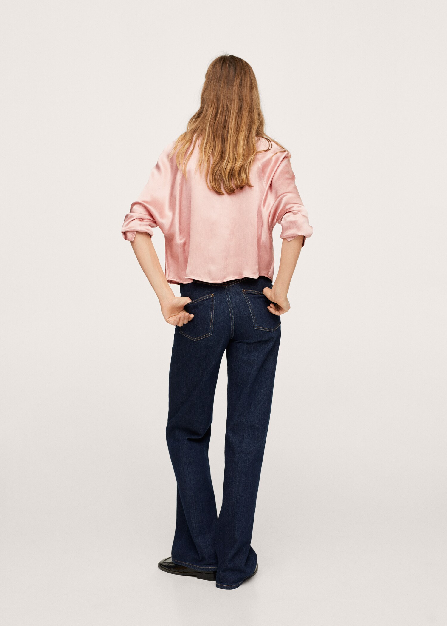 Camisa fluida satinada - Reverso del artículo