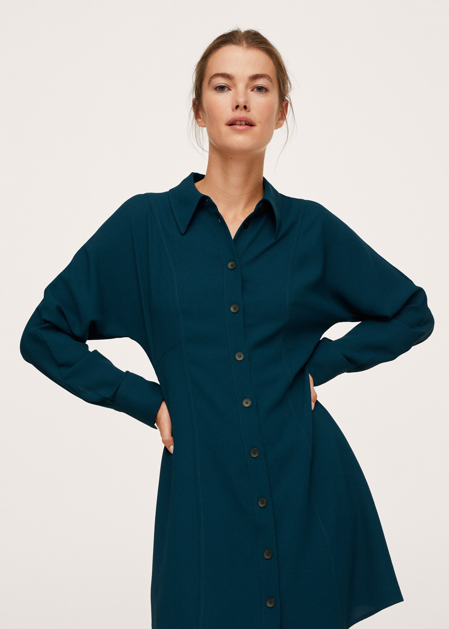 Vestido fluido camisero - Detalle del artículo 1