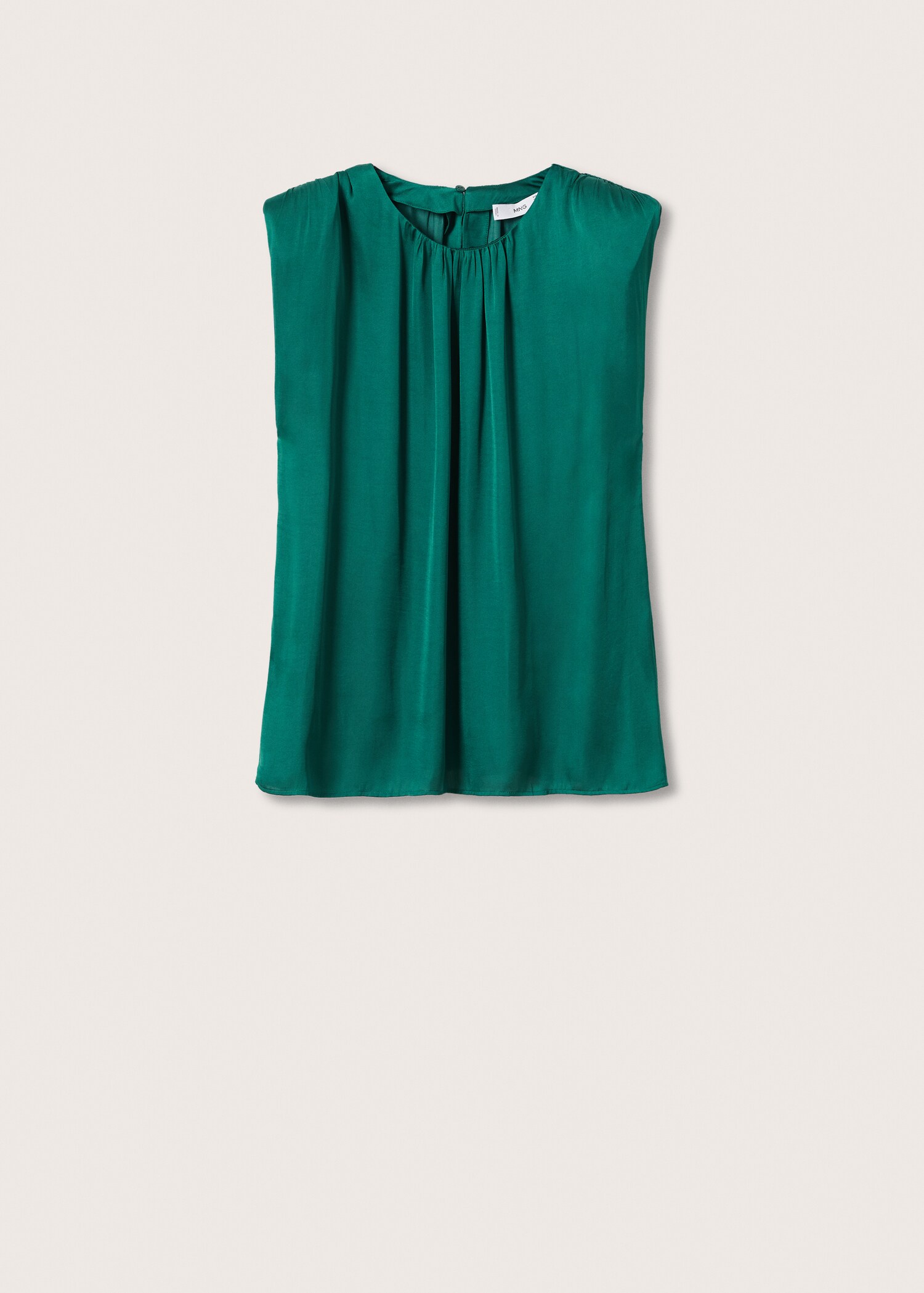 Satin-finish blouse with shoulder pads  - Article without model