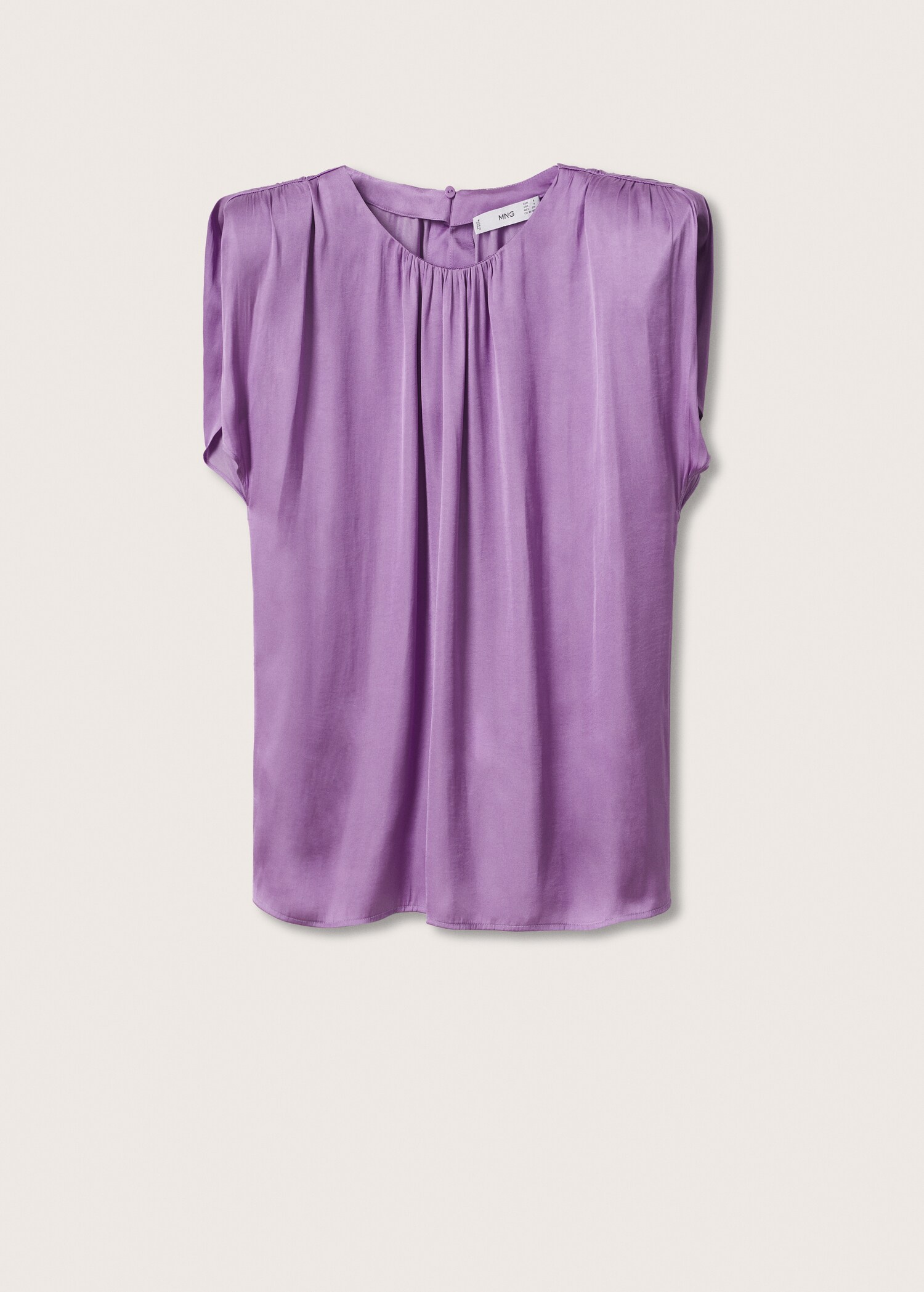 Satin-finish blouse with shoulder pads  - Article without model