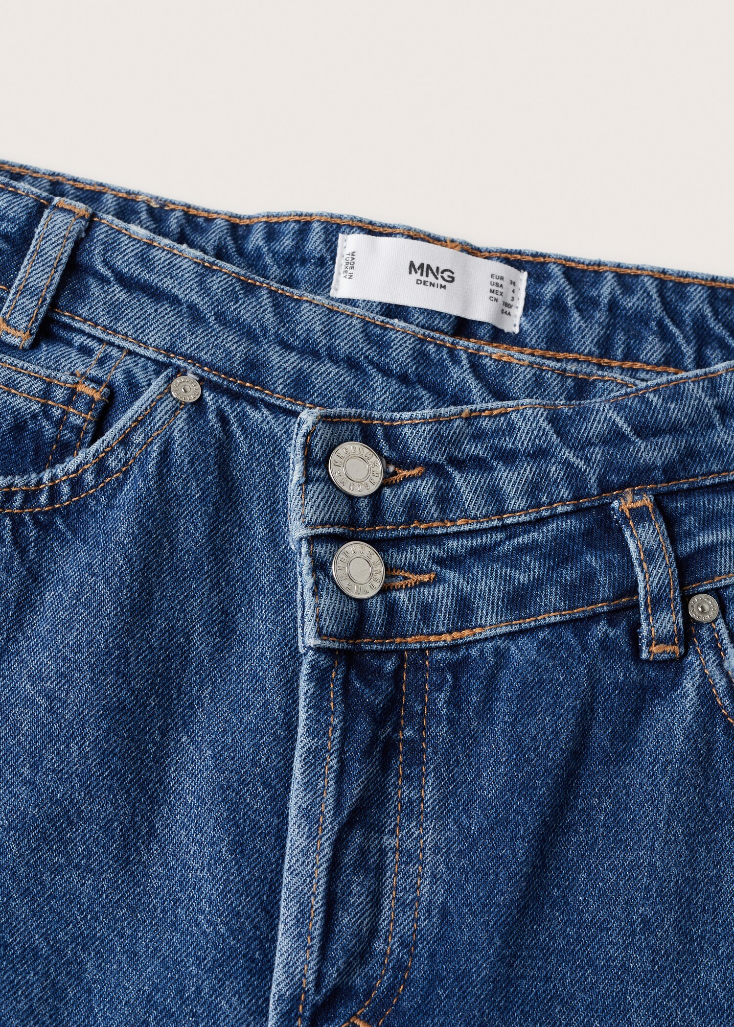 Raka jeans hög midja - Detaljer om artikeln 8