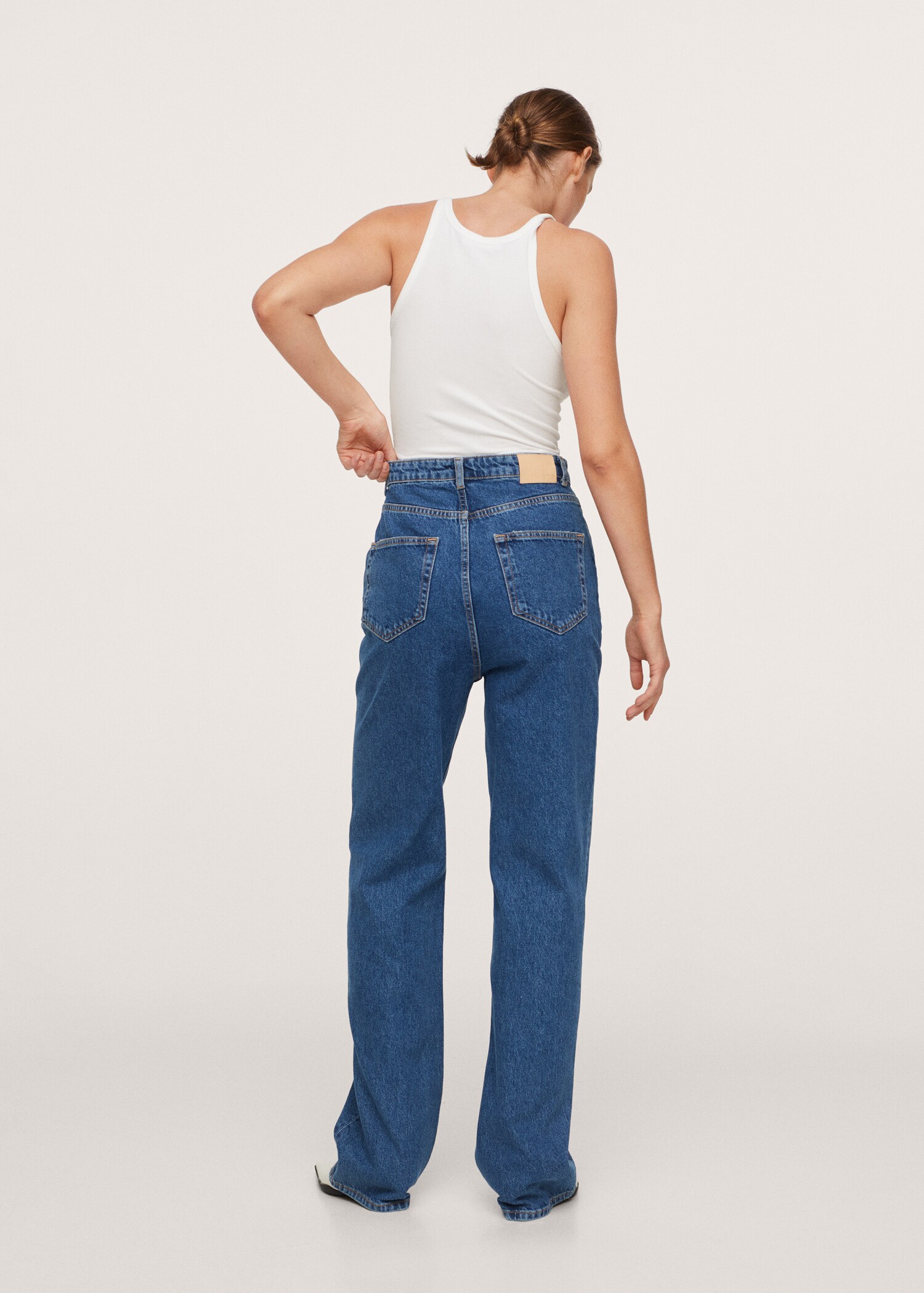 Raka jeans hög midja - Artikelns baksida