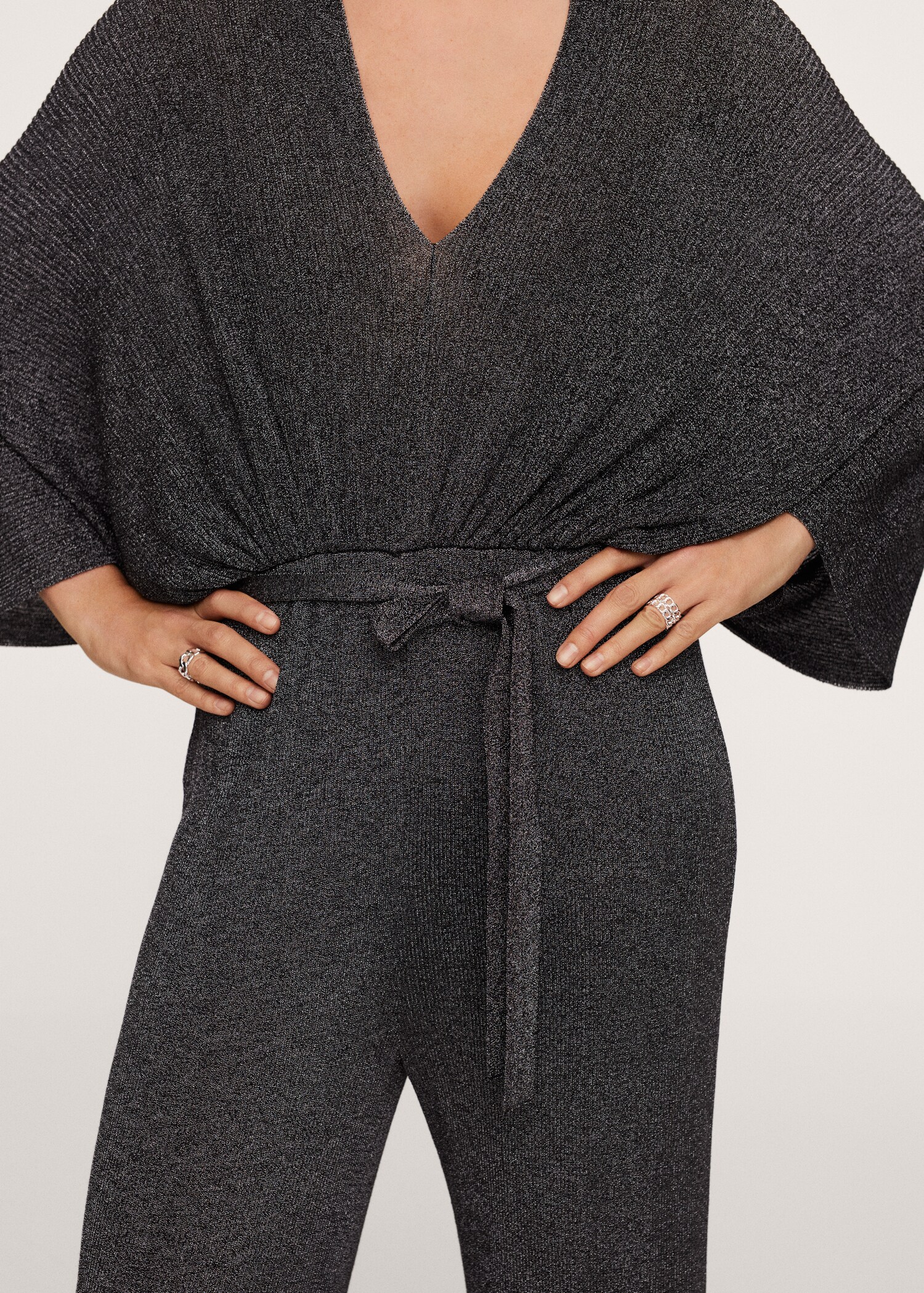 Lurex knitted jumpsuit - Details of the article 2