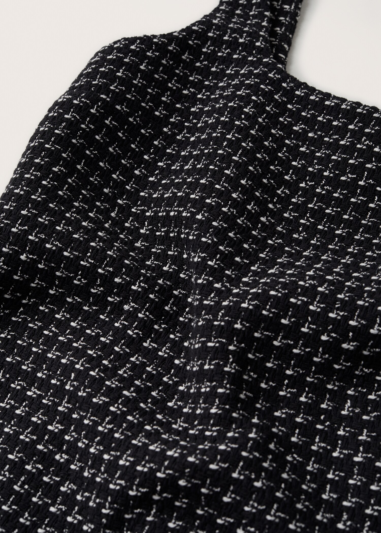 Cotton-blend textured pinafore dress - Details of the article 8