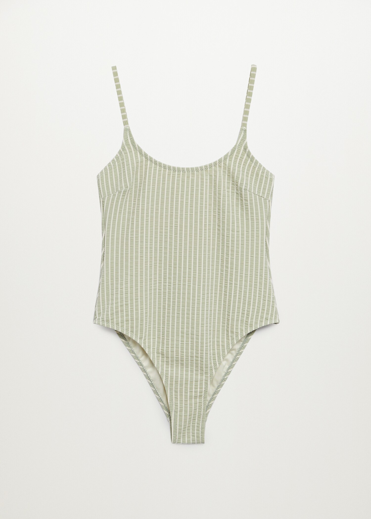 Striped textured swimsuit - Article without model