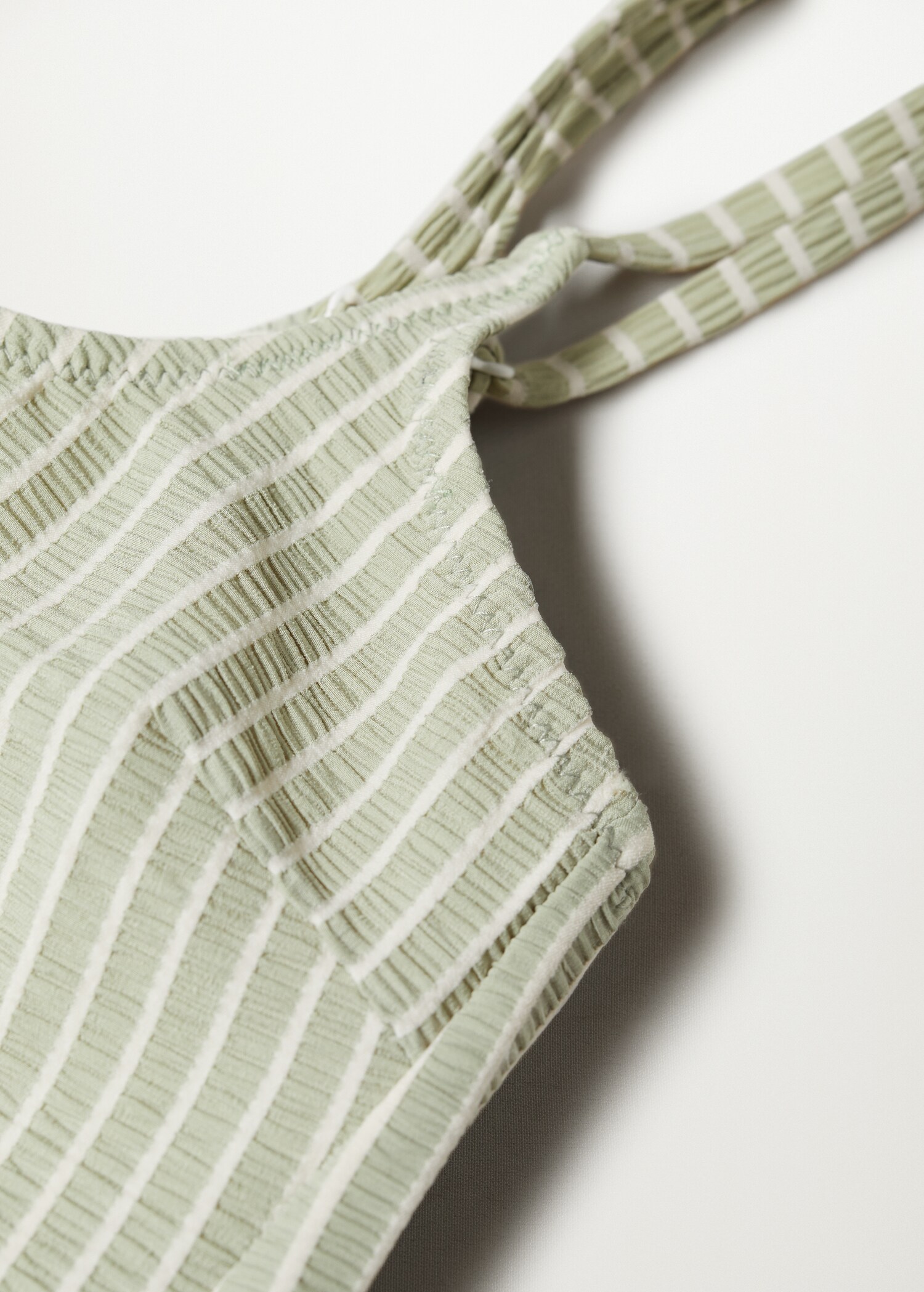 Striped textured swimsuit - Details of the article 8