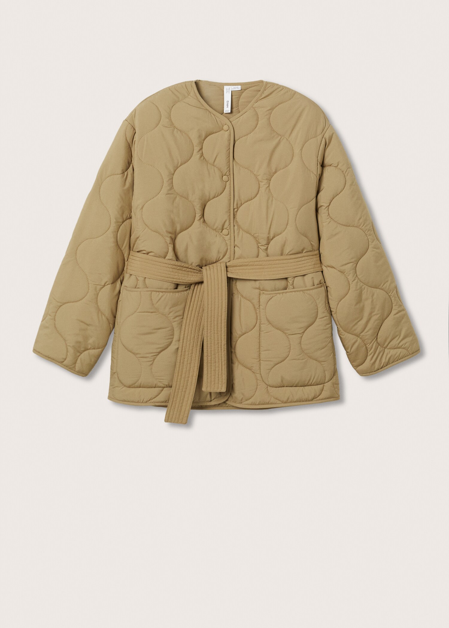 Anorak acolchado cinturón - Artículo sin modelo