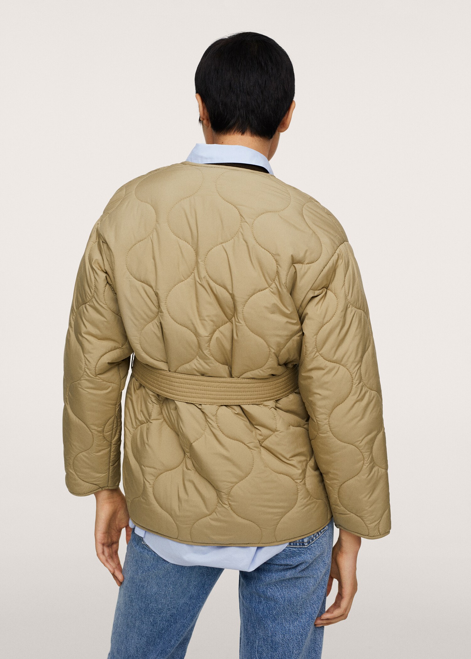 Anorak acolchado cinturón - Reverso del artículo