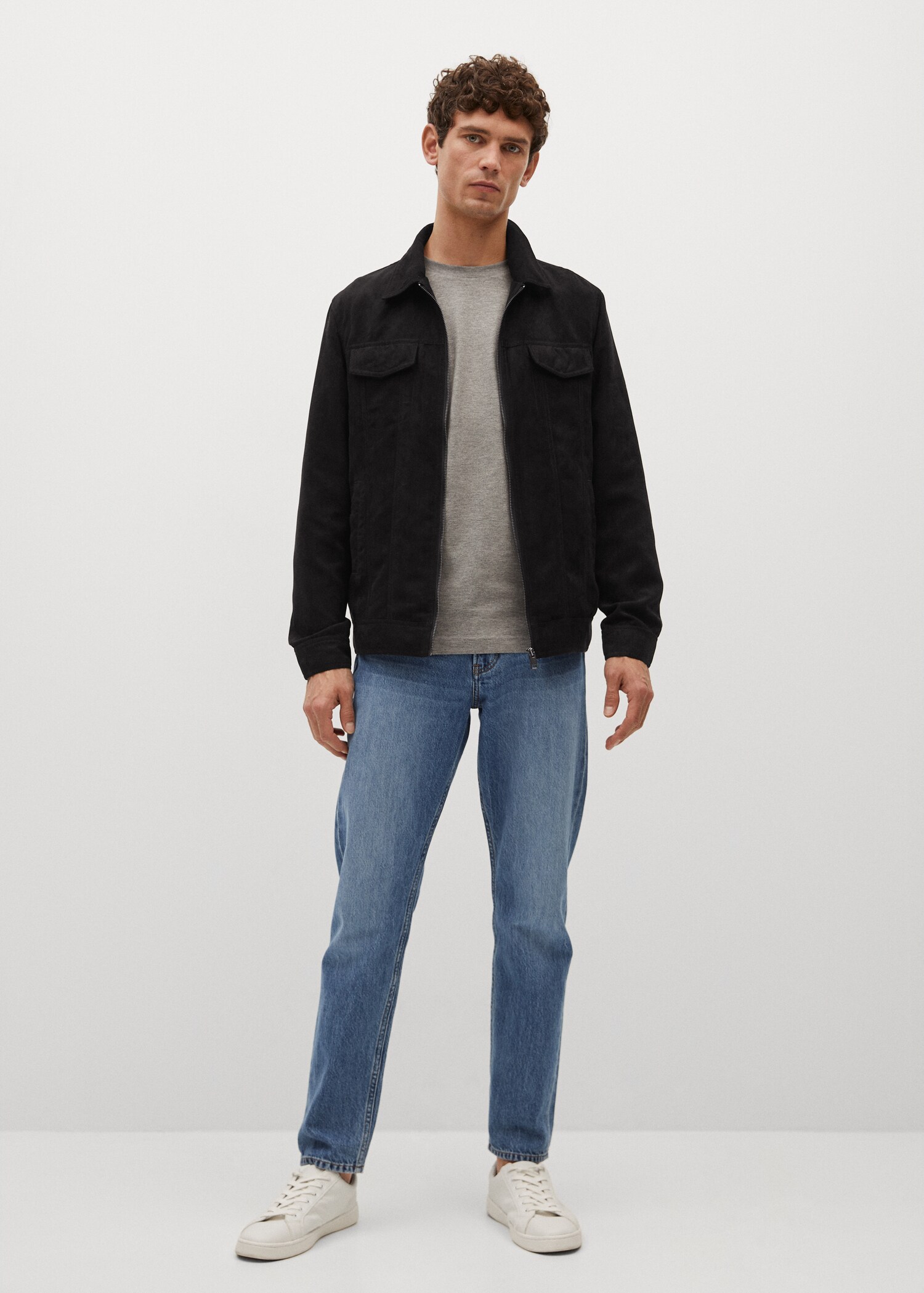 Chaqueta efecto ante - Plano general