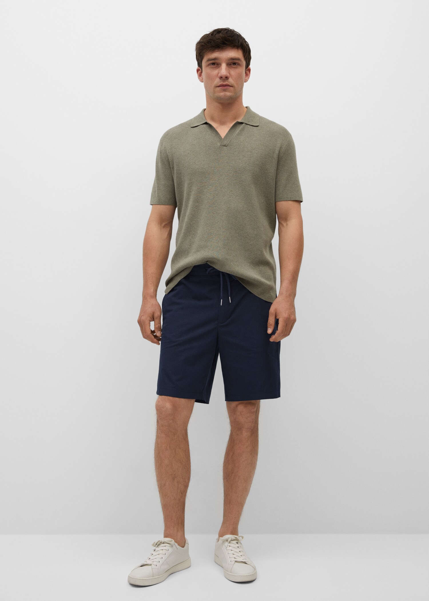 Tencel cotton jogger shorts - General plane