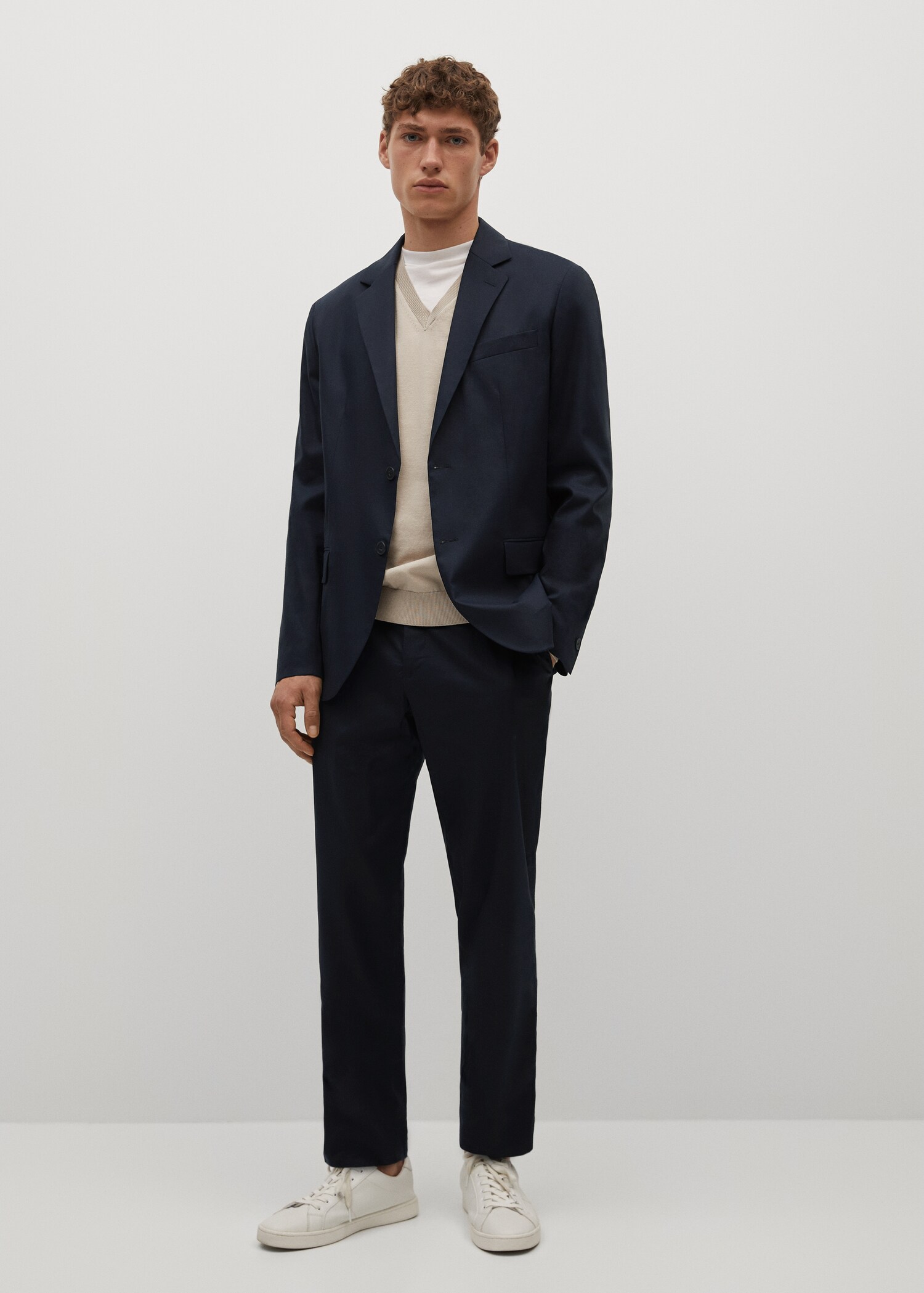 Americana slim fit lyocell lino - Plano general
