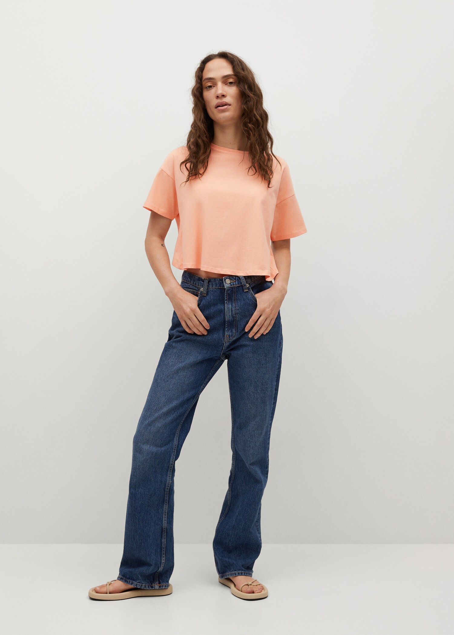 Camiseta crop algodón - Plano general