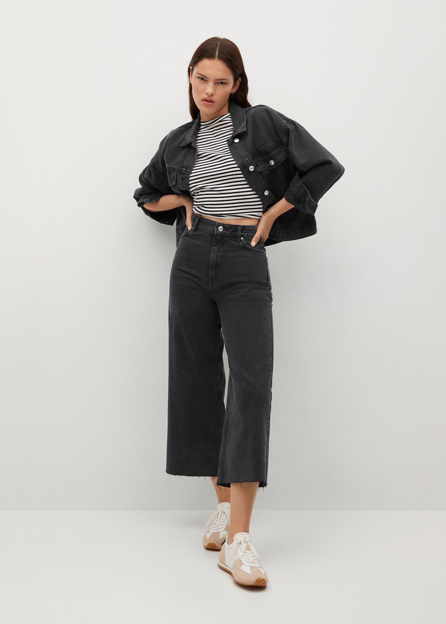 Jupe-culotte jean taille haute - Plan général