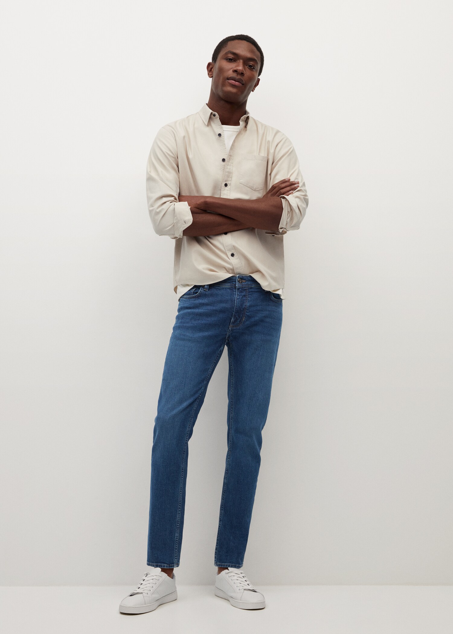 Jan slim-fit dark-wash jeans - General plane