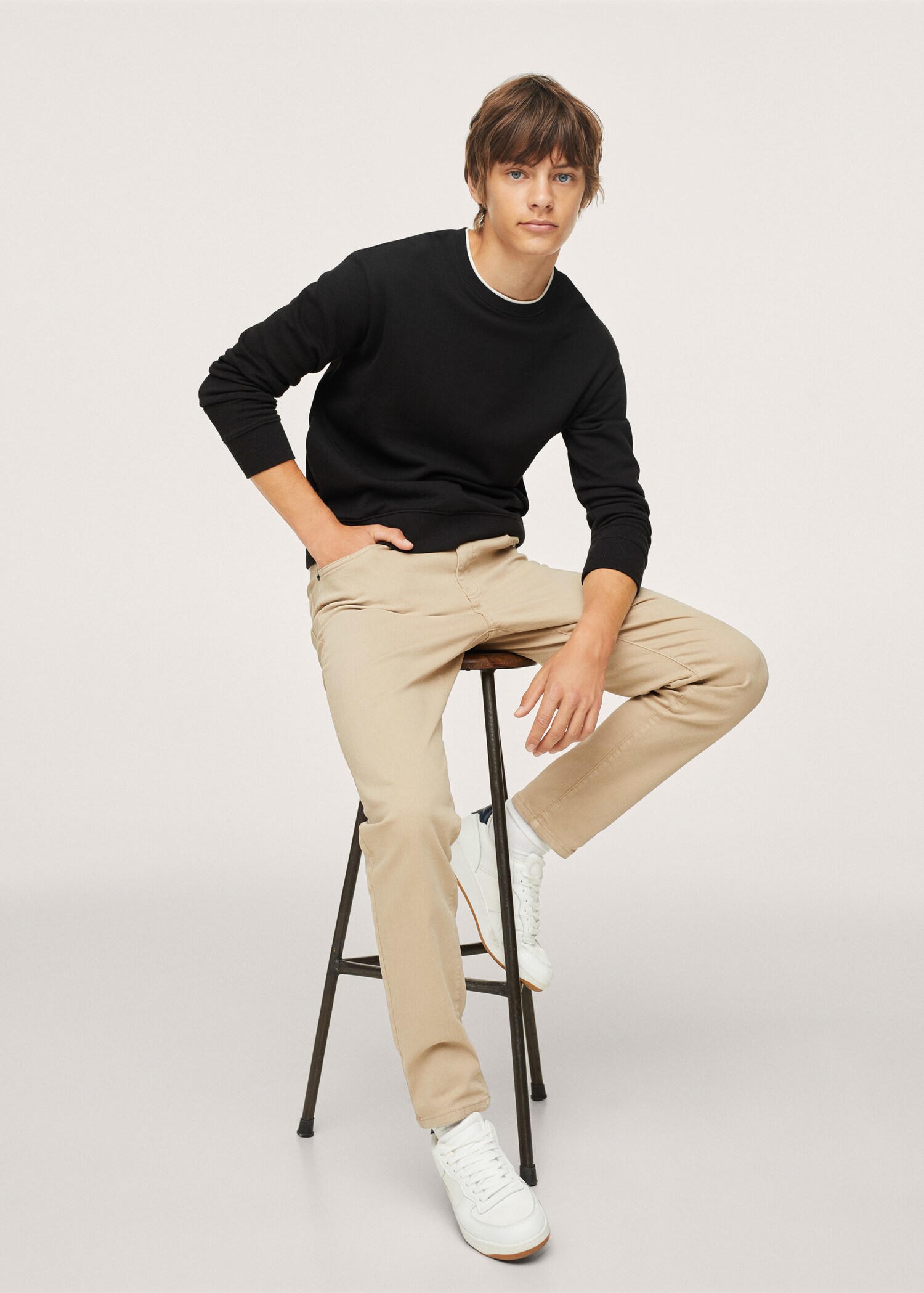 Basic-Baumwollsweatshirt - Allgemeine Ansicht