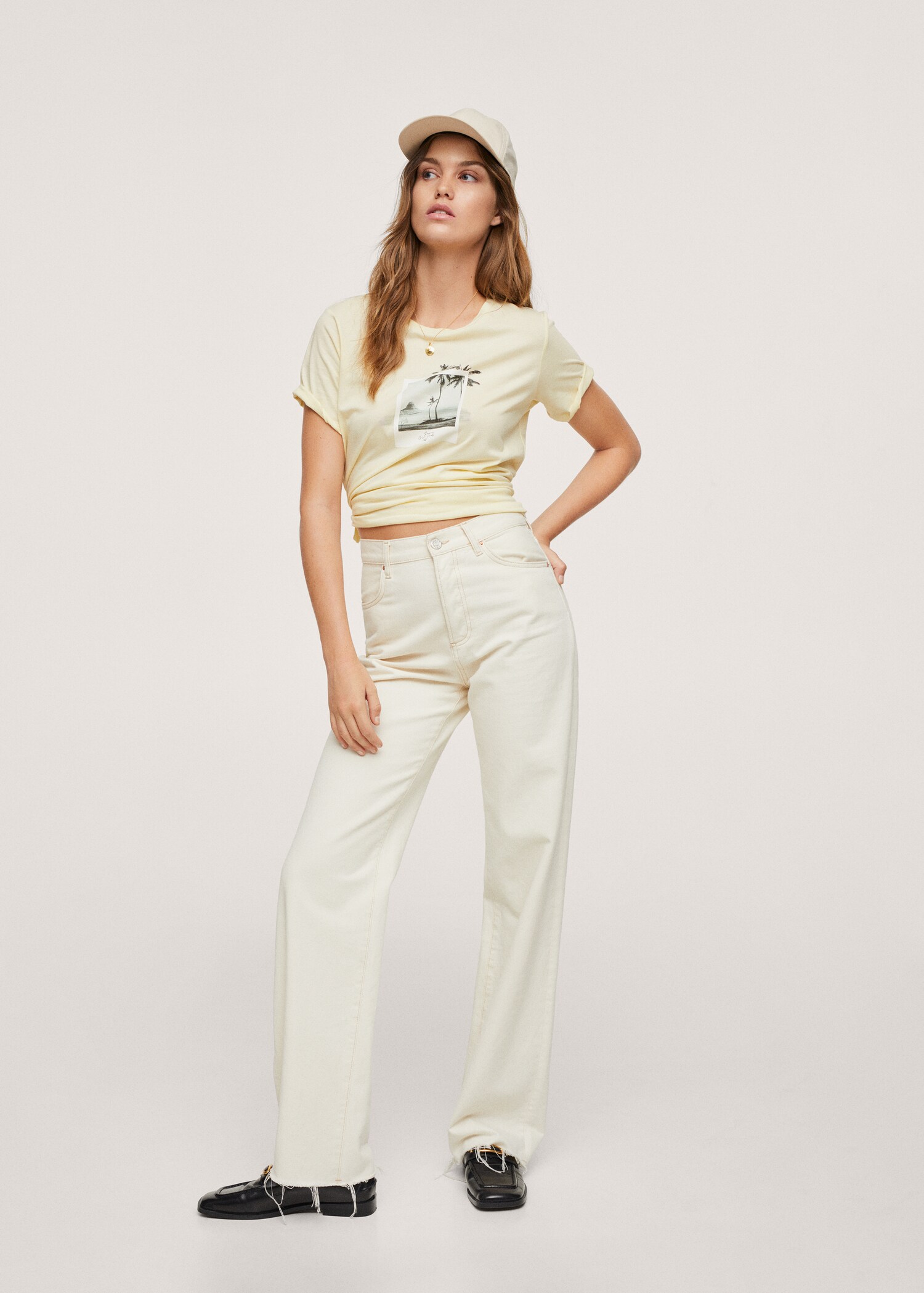 Printed cotton-blend T-shirt - General plane