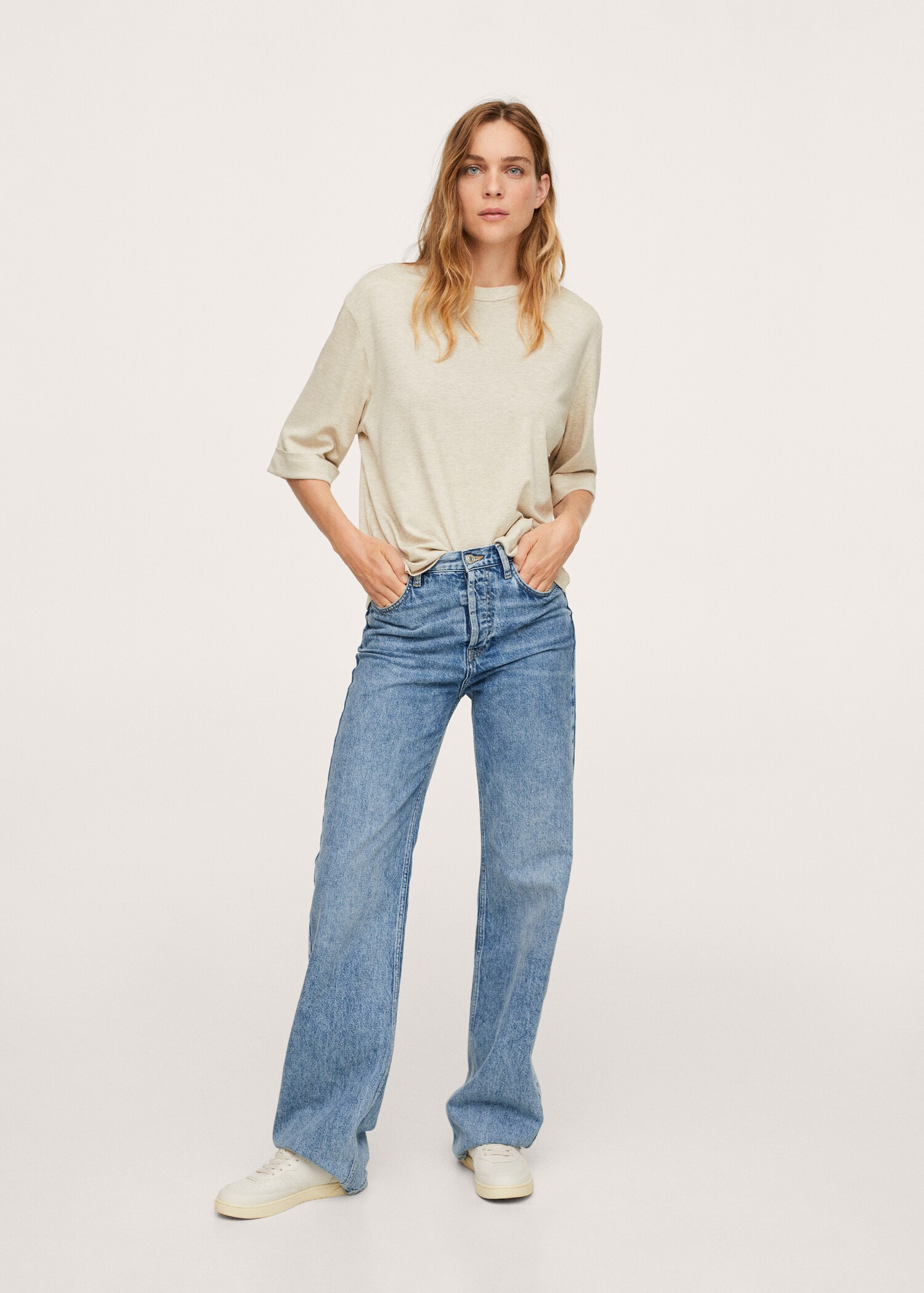 Camiseta básica oversize - Plano general