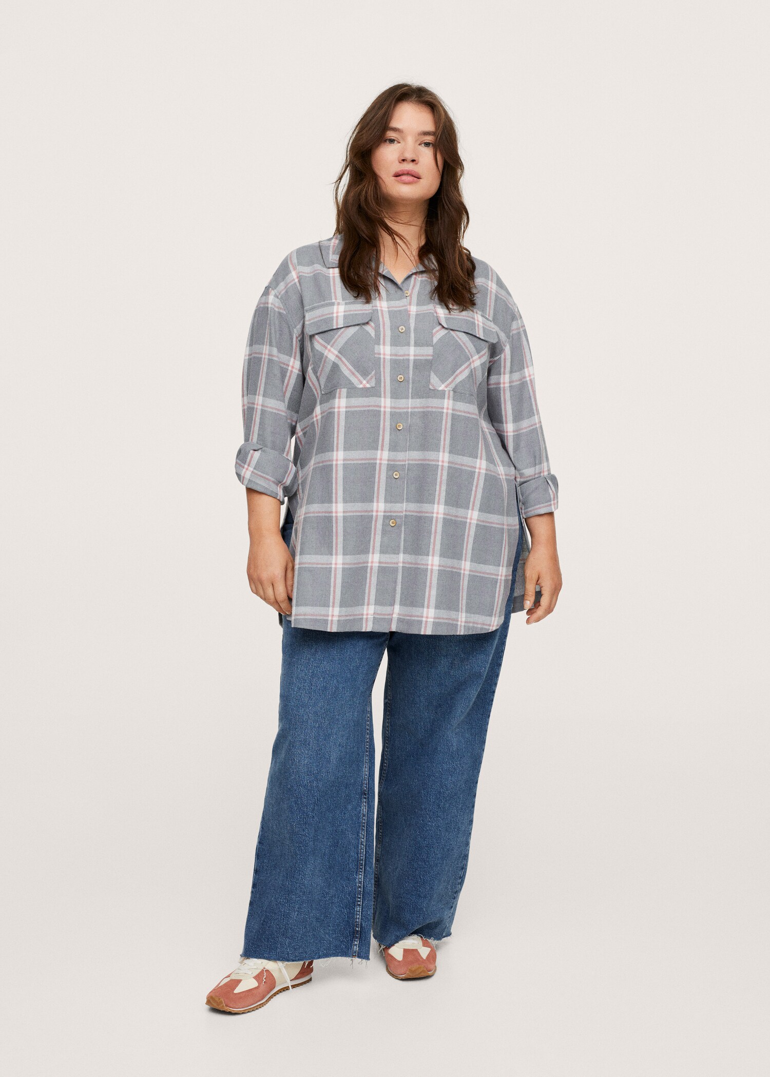 Camisa cuadros bolsillos - Plano general