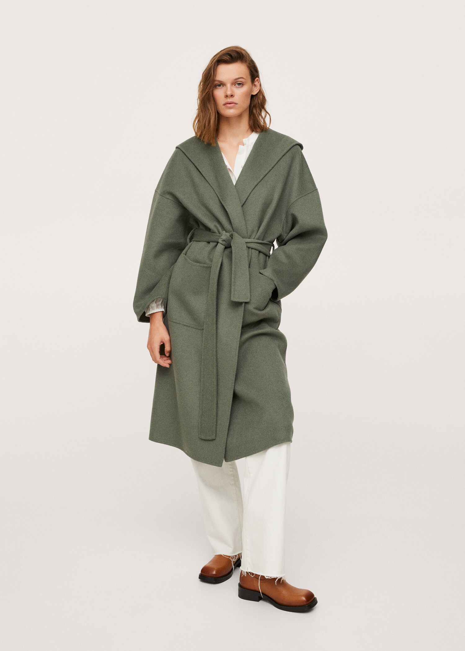 Oversized wollen jas - Overzichtstekening