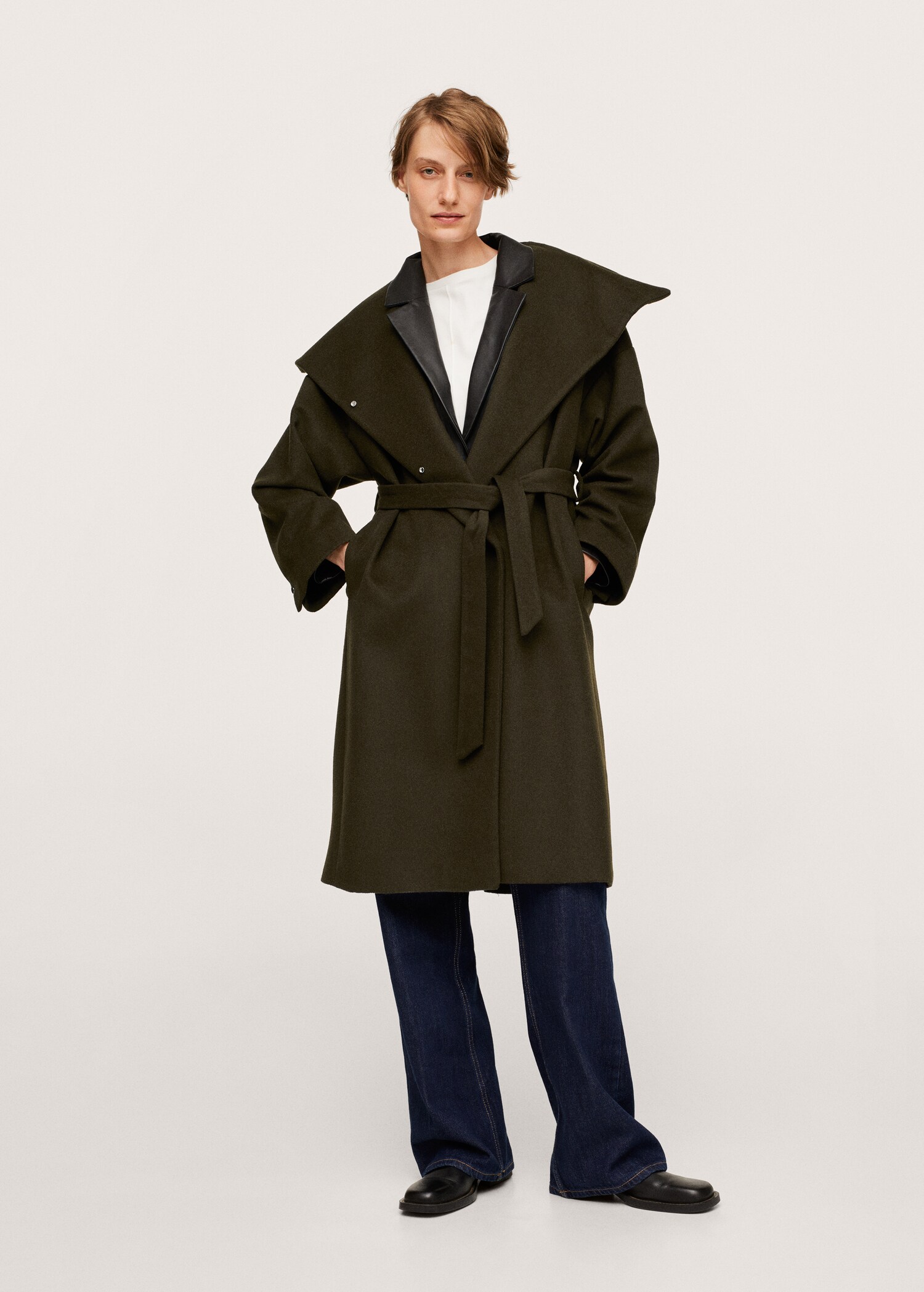 Vlněný kabát oversize - Celkový náhled
