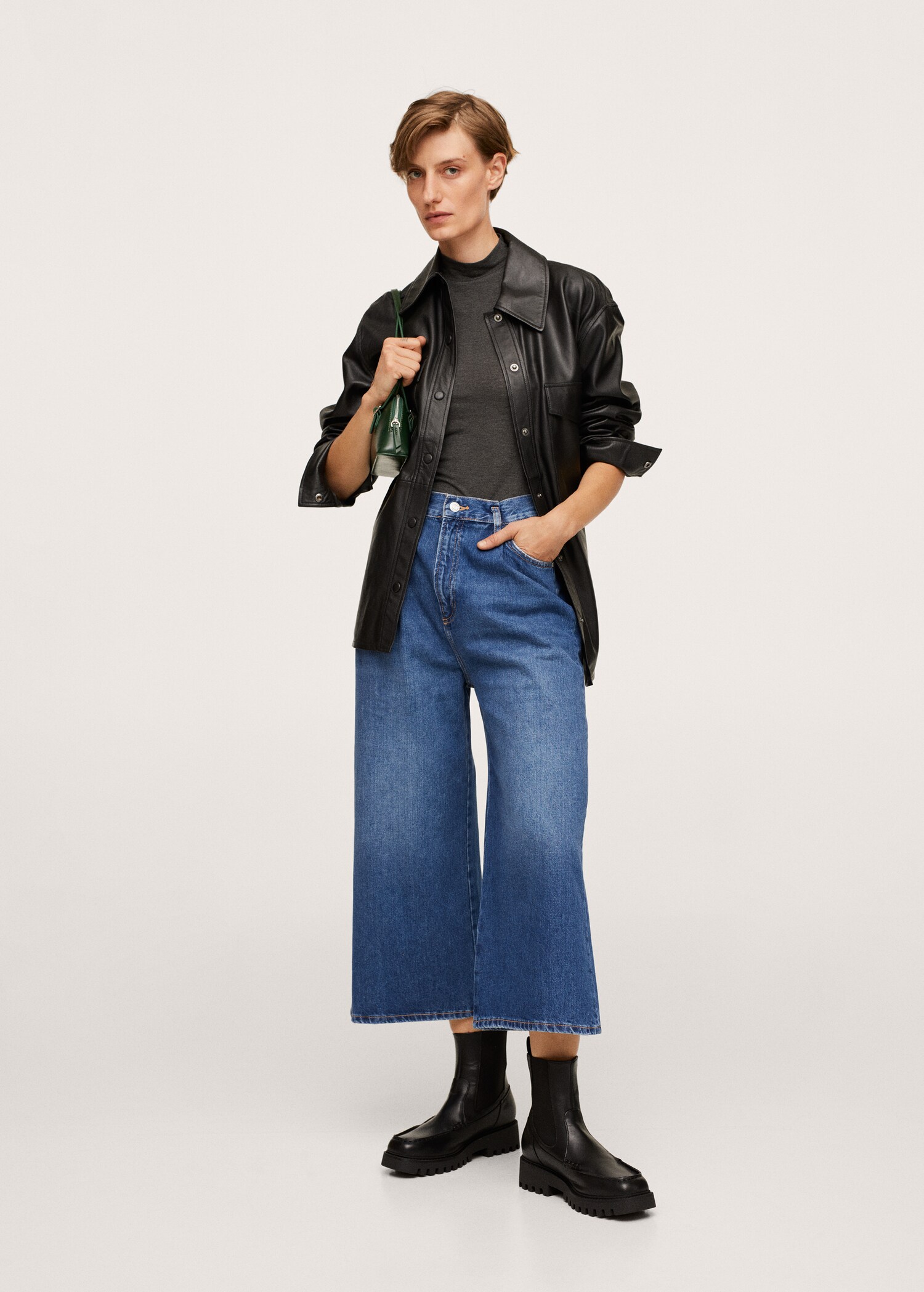 Džíny culottes s vysokým pasem - Celkový náhled