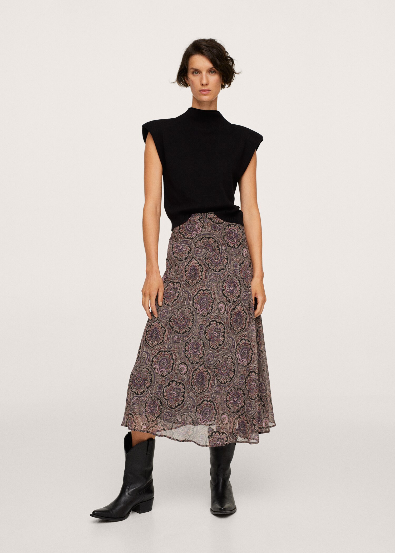 Fluid midi skirt - General plane