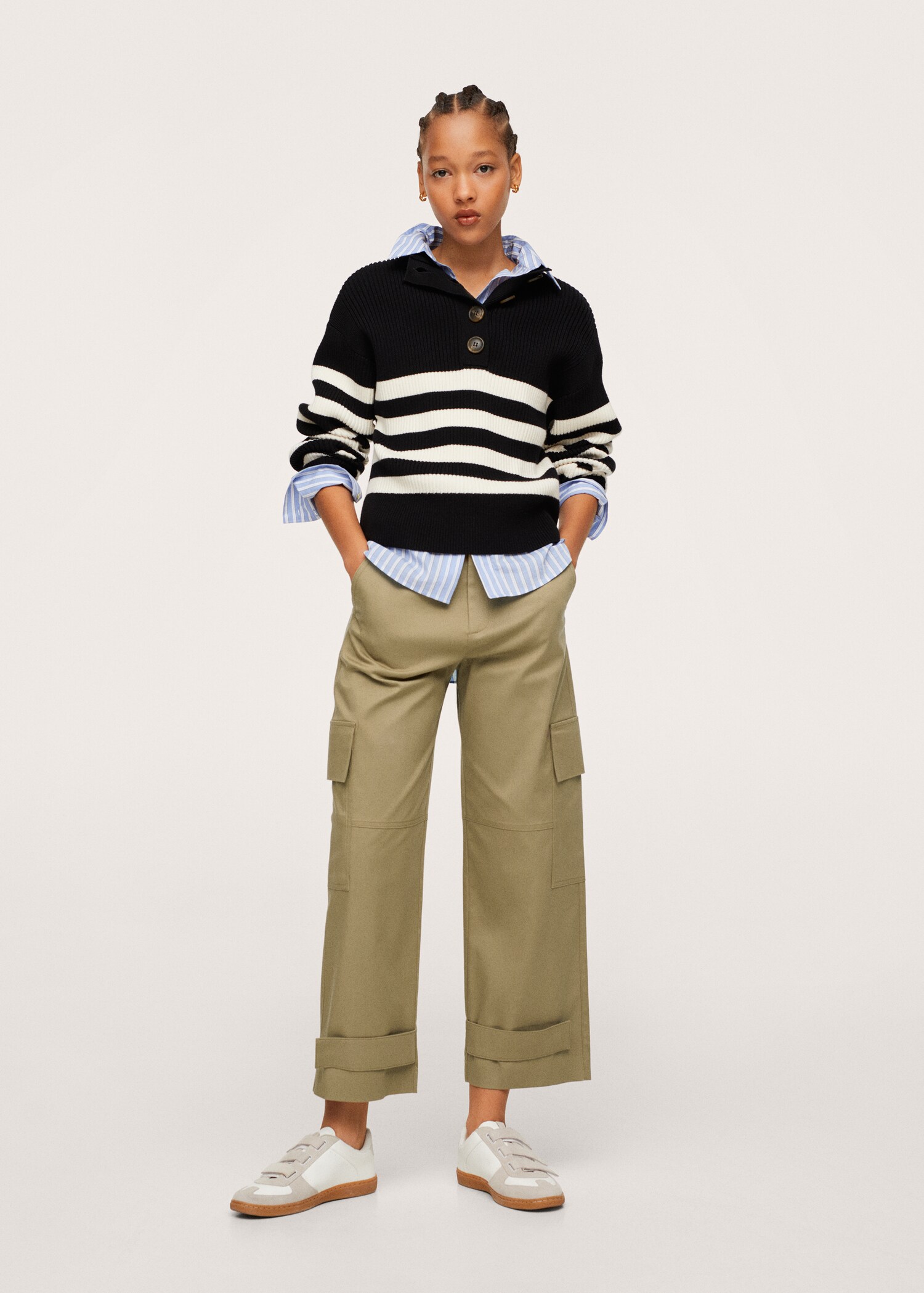 Pantalón culotte bolsillos - Plano general