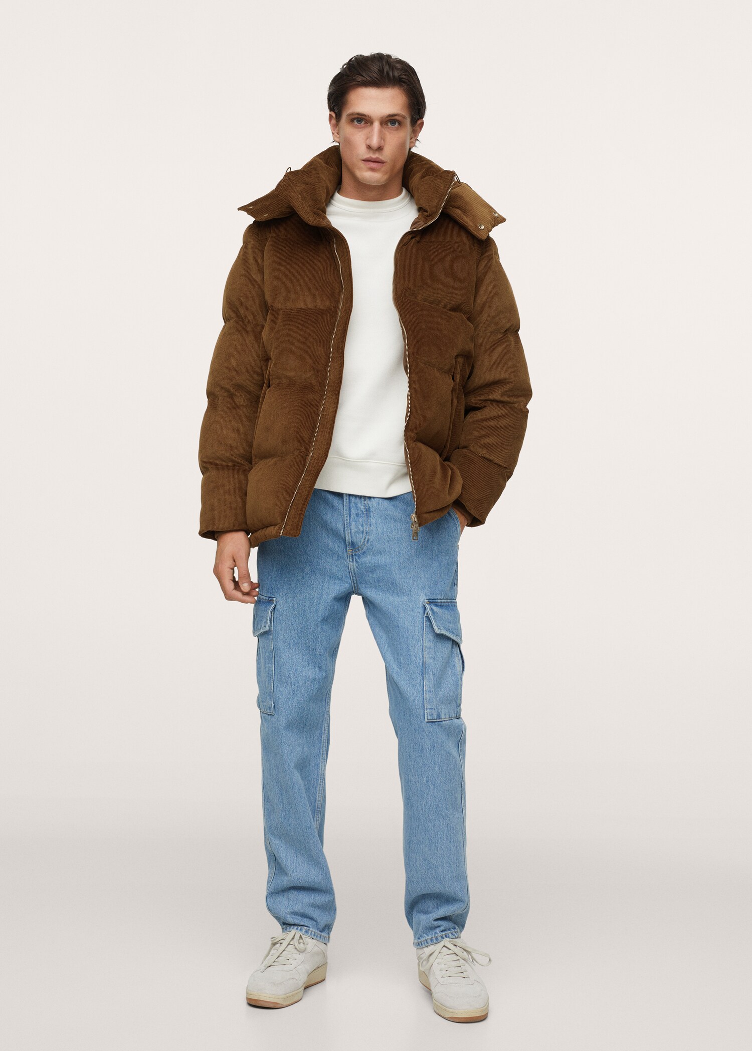 Hood corduroy anorak - General plane