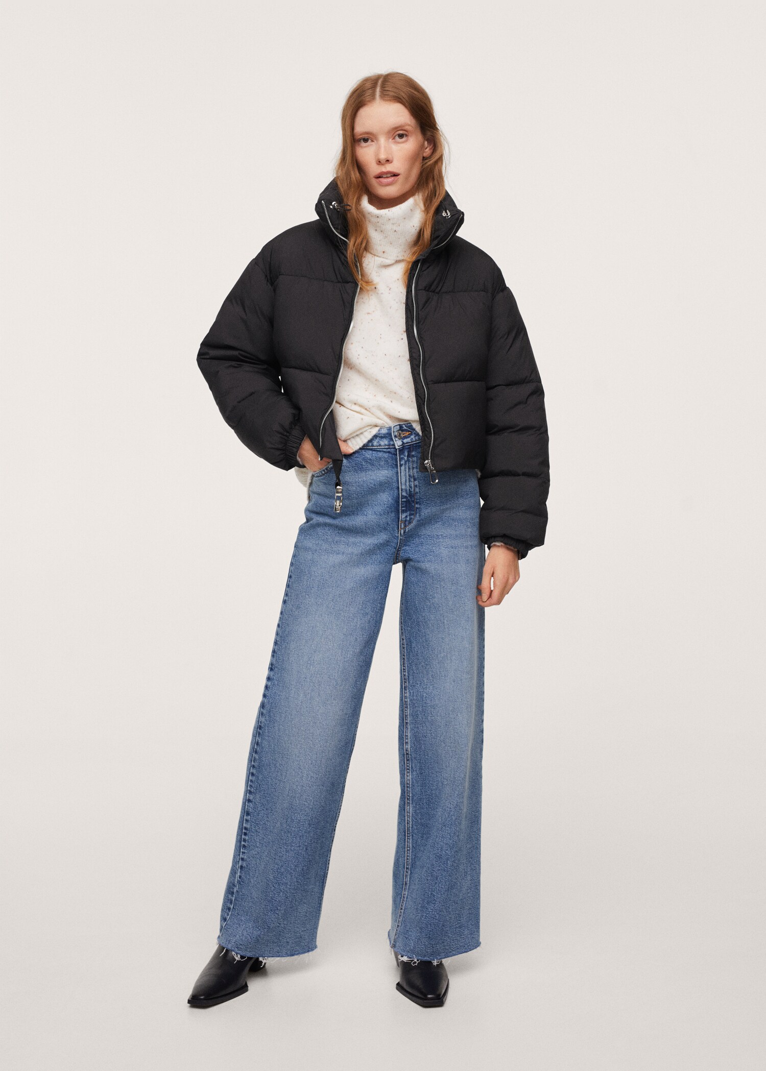 Anorak acolchado crop - Plano general