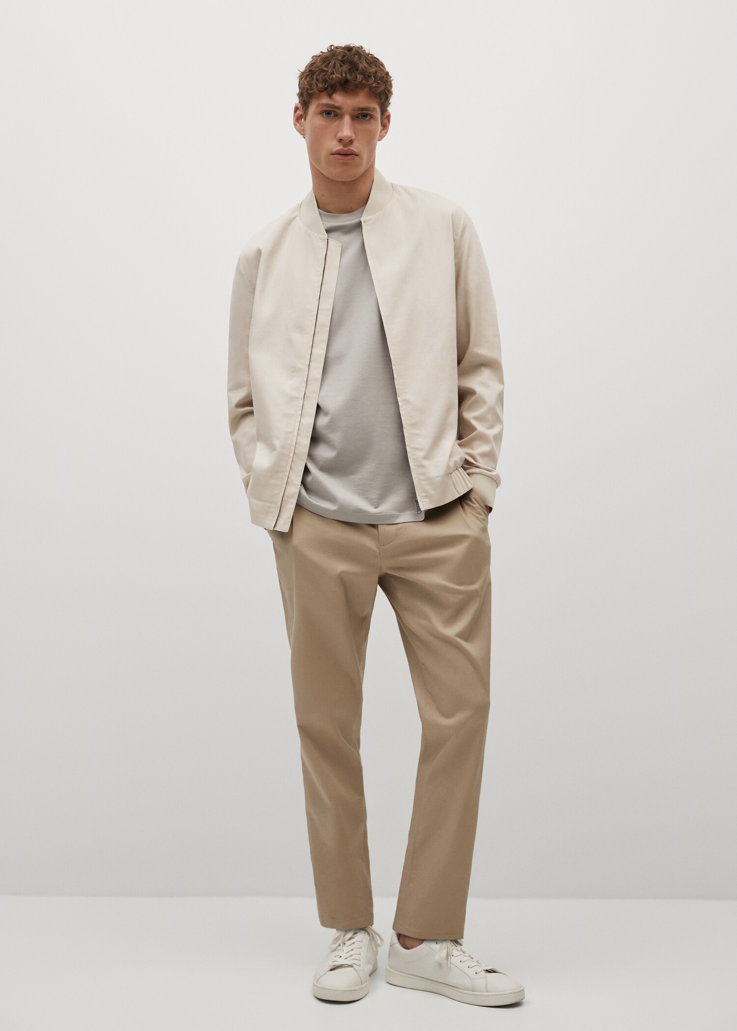 Bunda bomber len a tencel - Celkový náhled