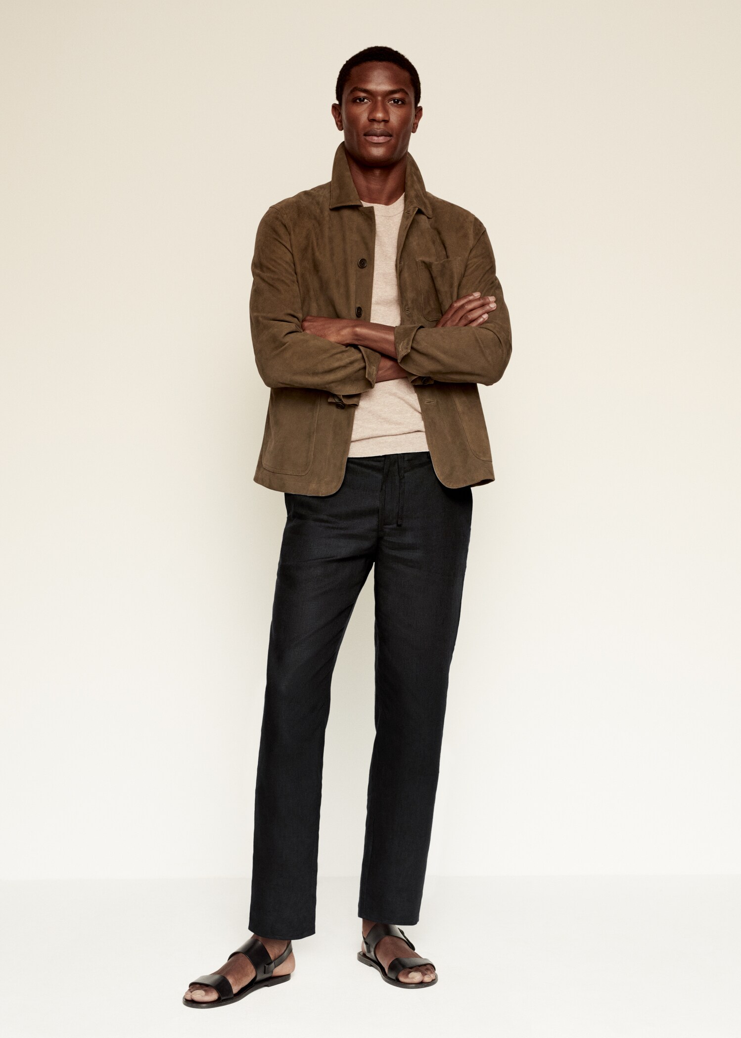 Pantalón relaxed lino  - Plano general