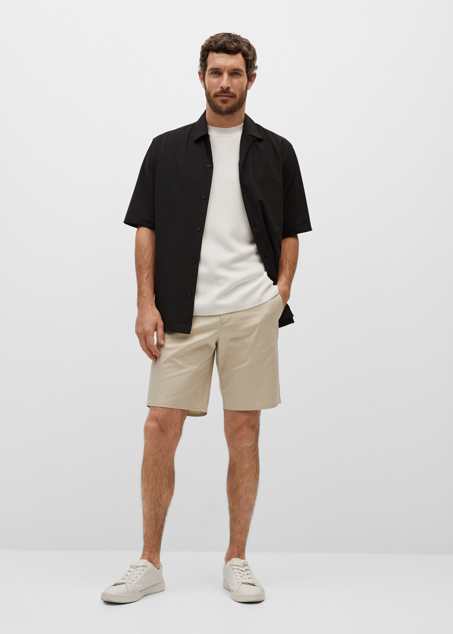Bavlněné bermudy chino slim fit - Celkový náhled