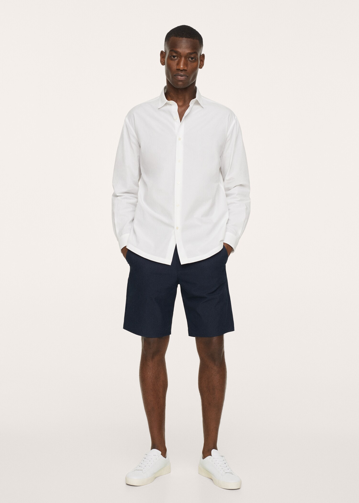 Bavlněné bermudy chino slim fit - Celkový náhled