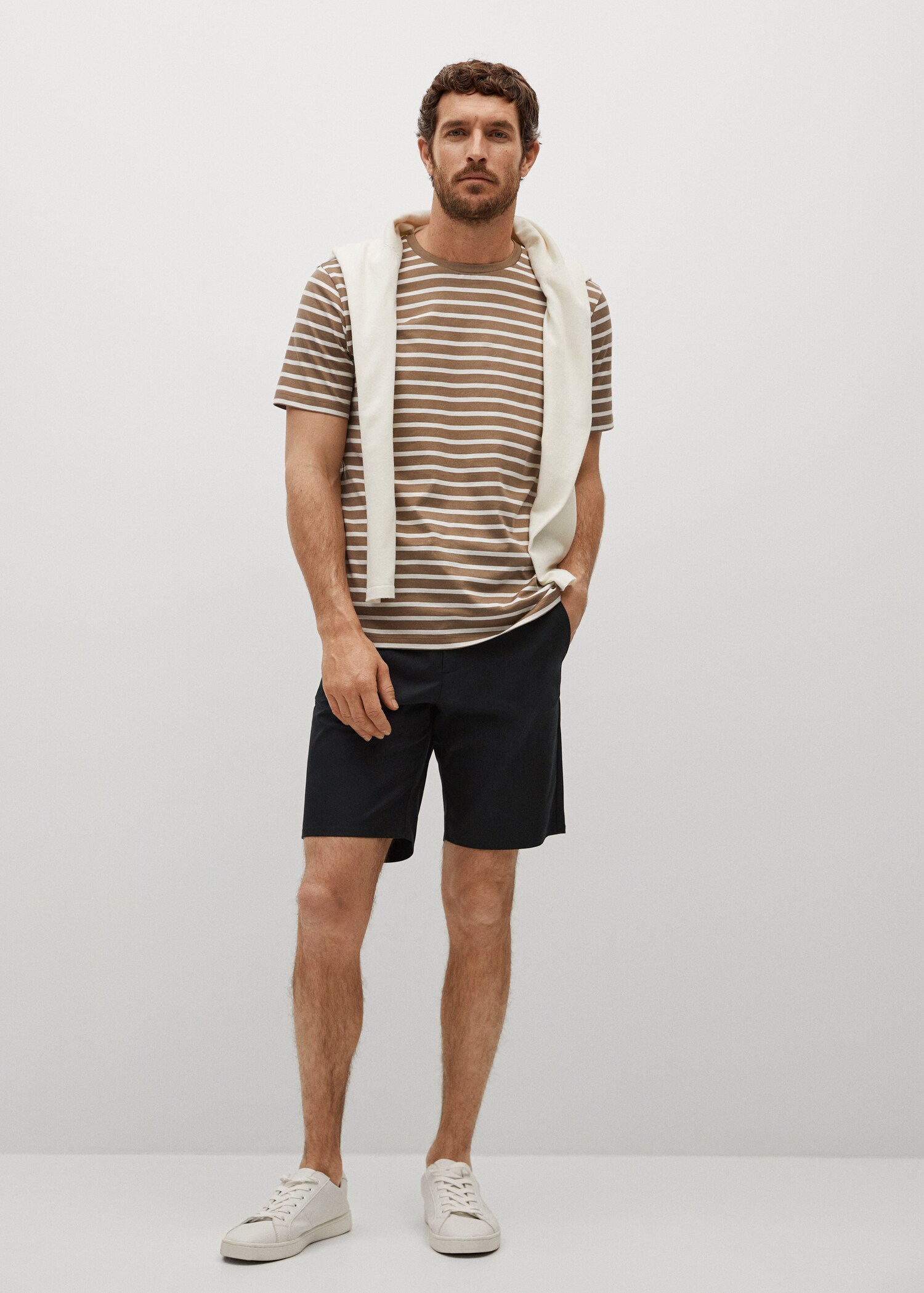 Bavlněné bermudy chino slim fit - Celkový náhled