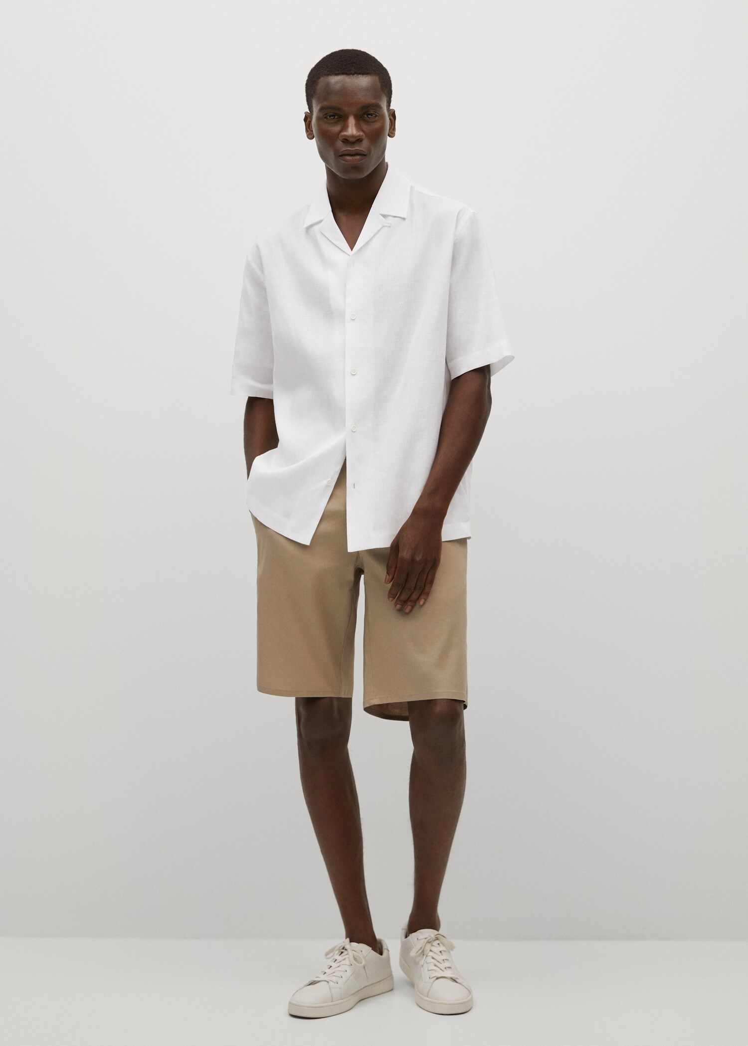Breathable linen bowling shirt - General plane