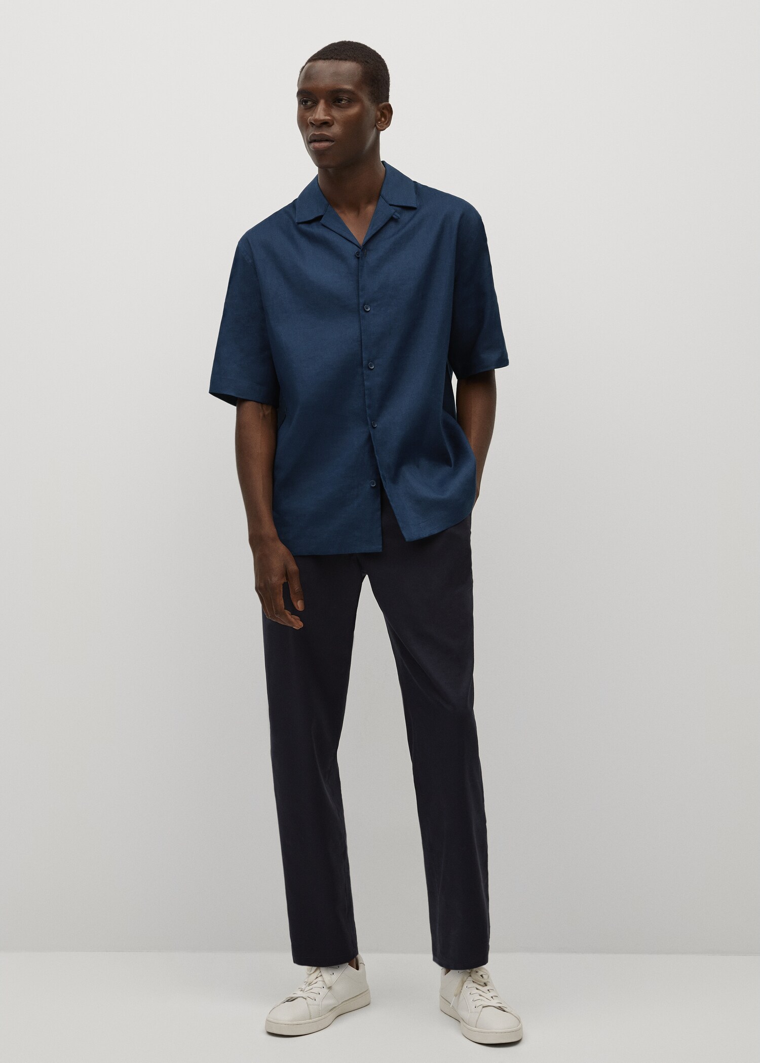 Breathable linen bowling shirt - General plane