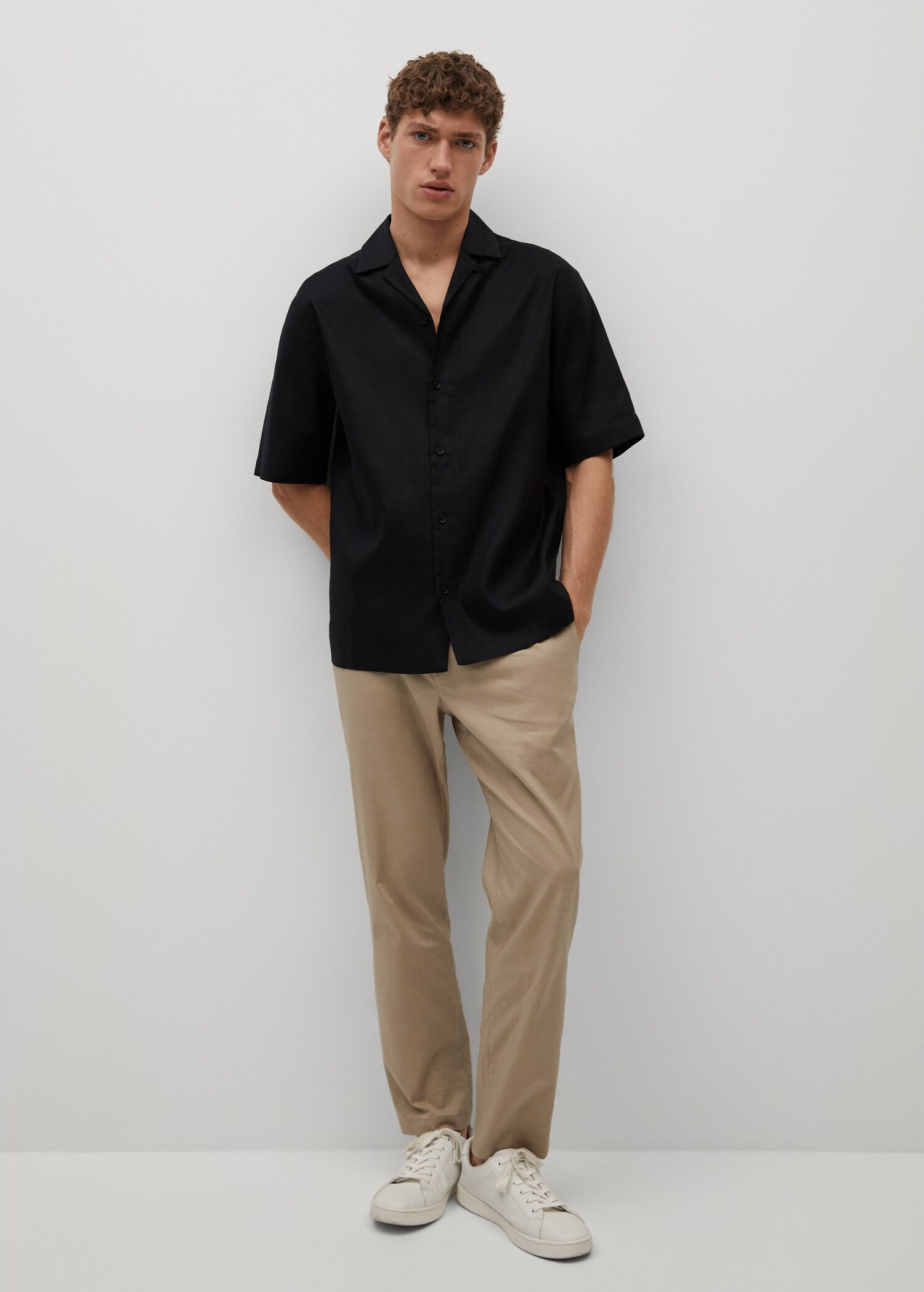Breathable linen bowling shirt - General plane