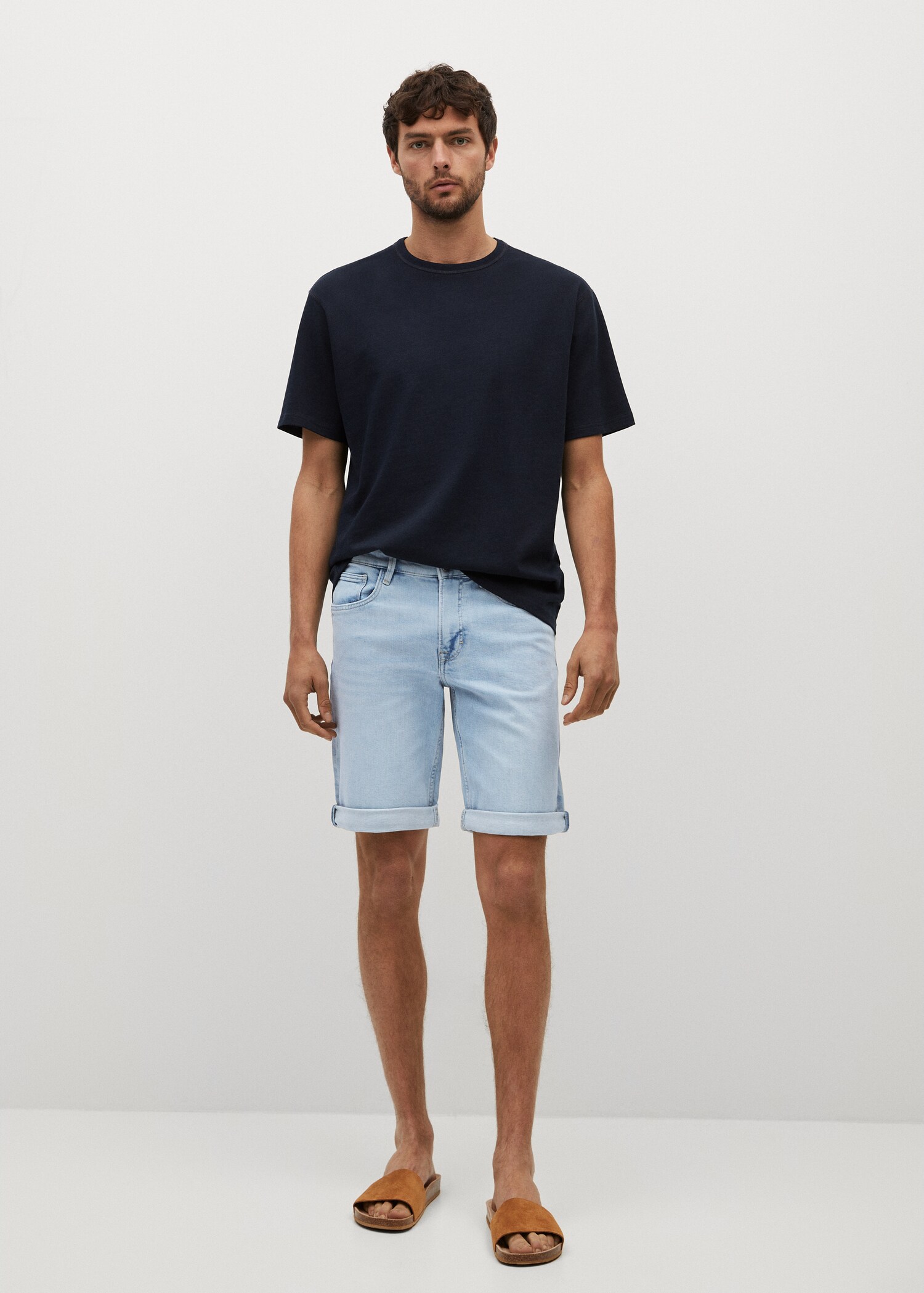 Bermudas vaqueras lavado claro - Plano general