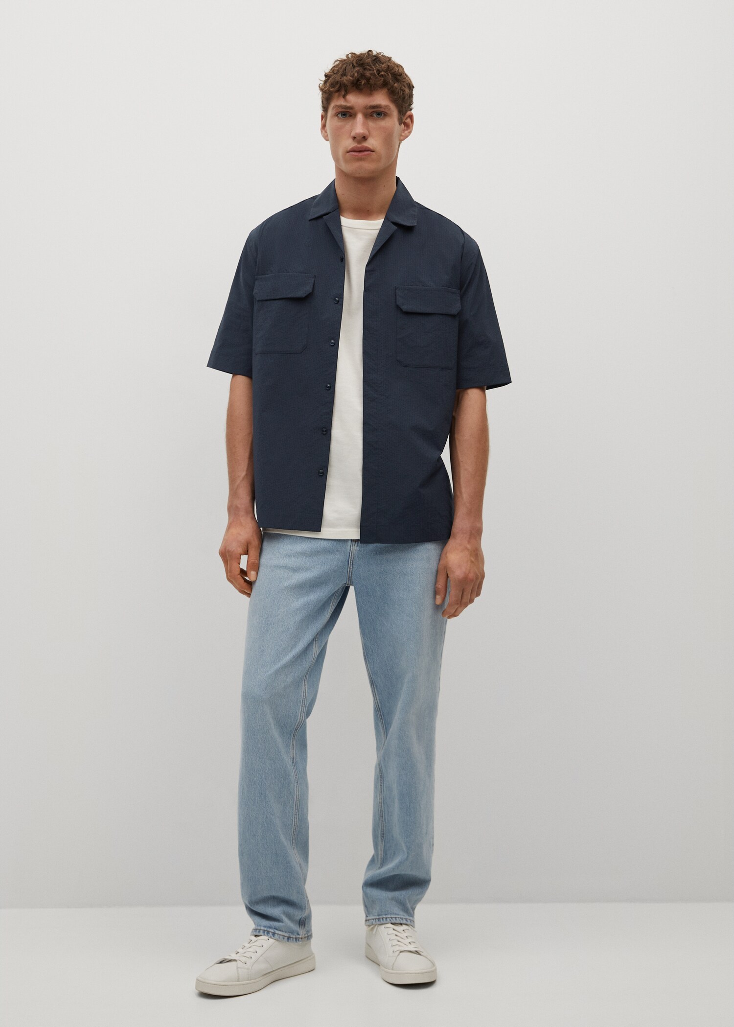 Košile regular fit seersucker - Celkový náhled
