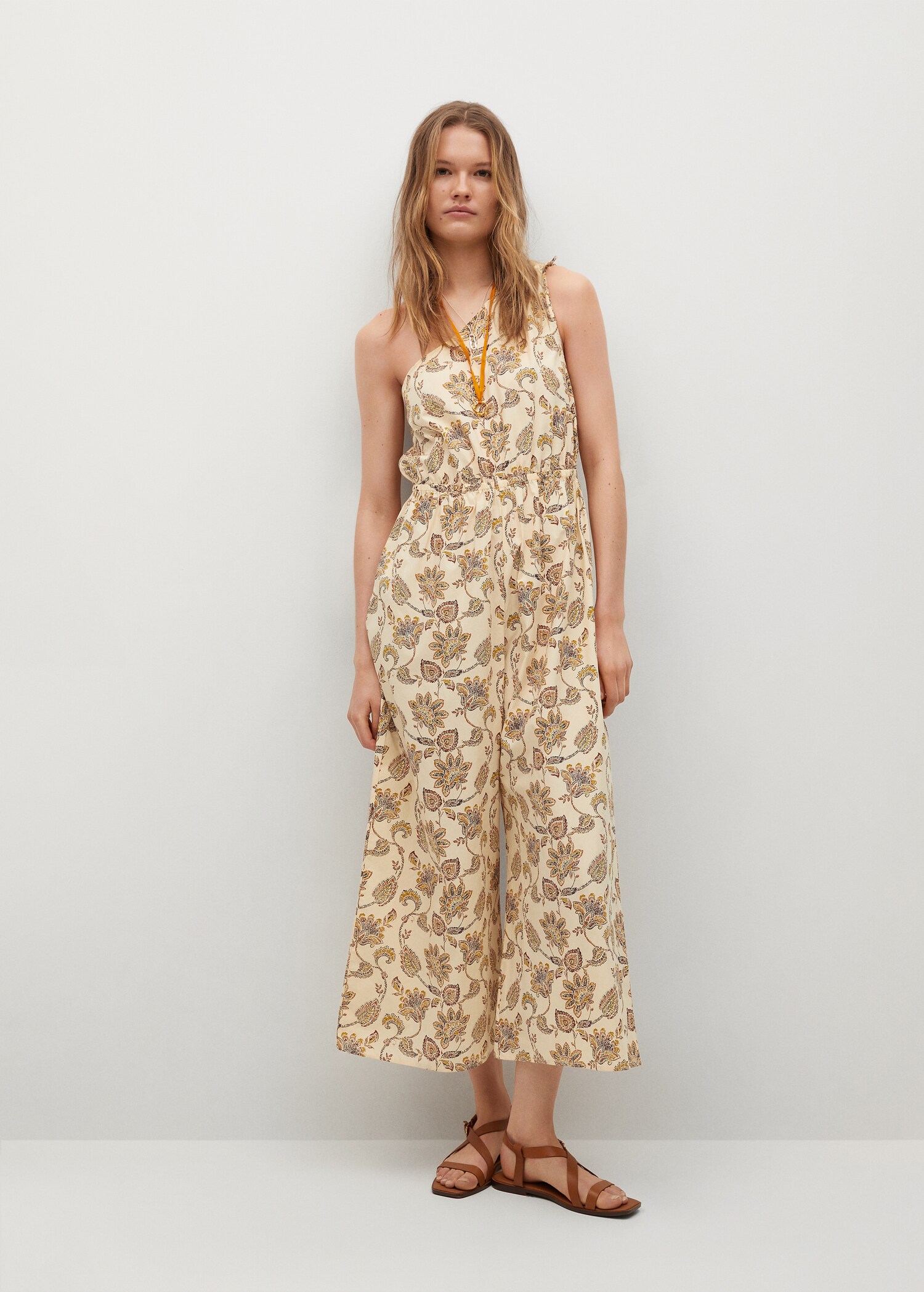 Cotton print jumpsuit - General plane