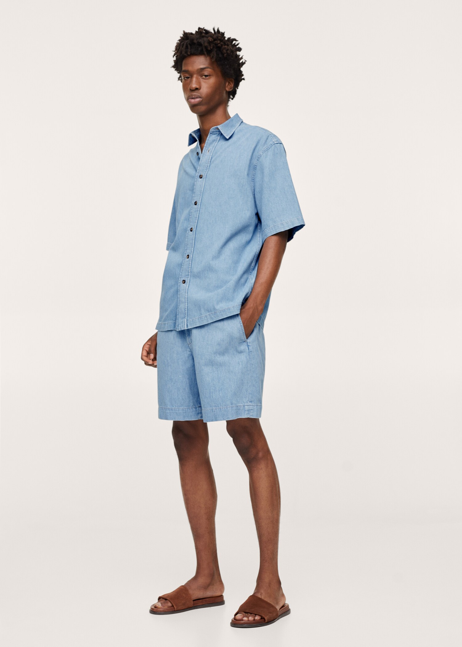 Bermudas denim relaxed  - Plano general